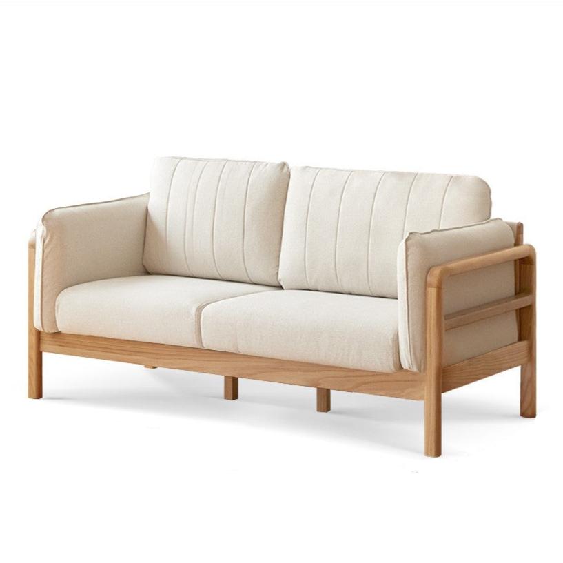 Fabric Solid Wood Modern Simple Fabric Straight Sofa