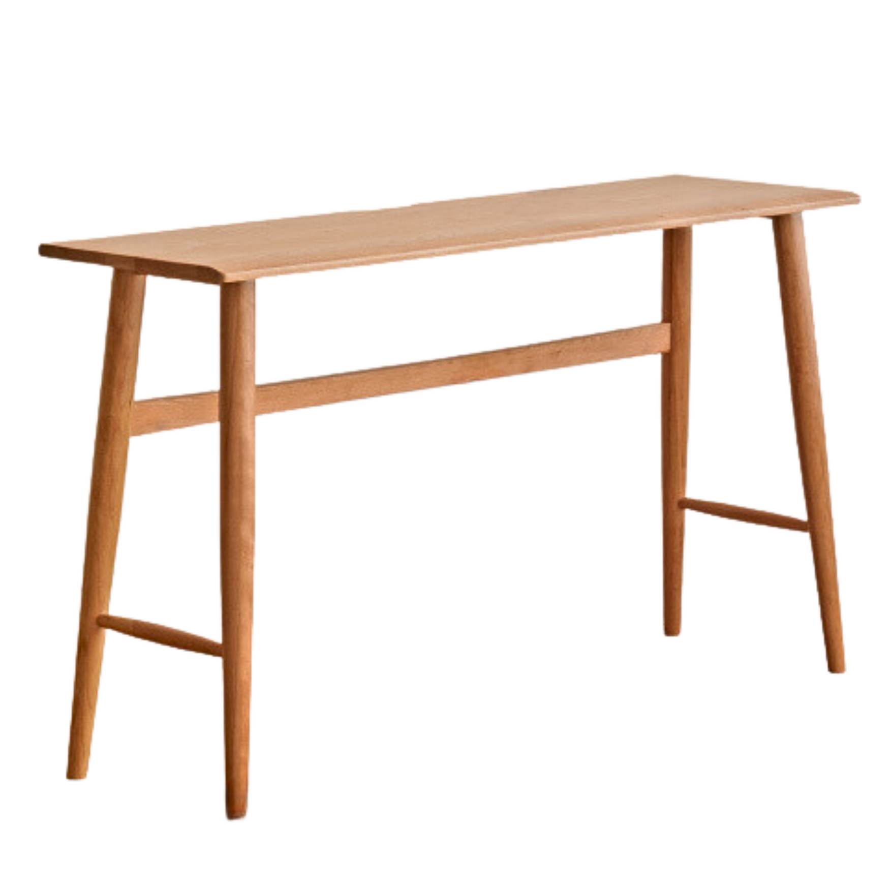 Cherry Wood Office Desk Narrow Vintage-