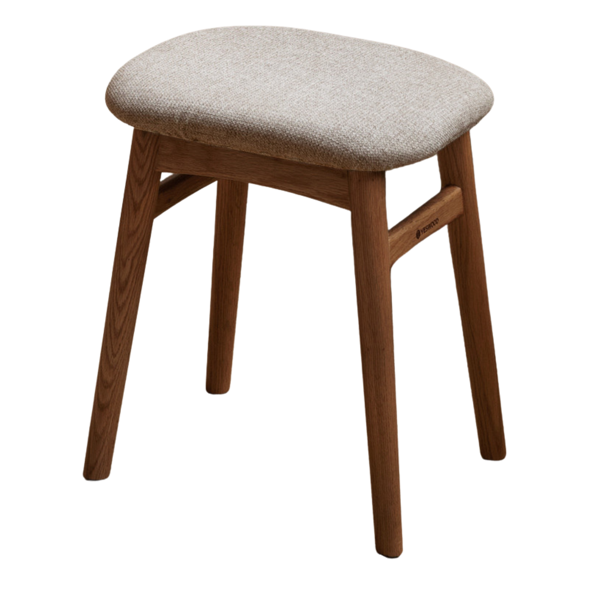 Oak Solid Wood Softpack Makeup Stool