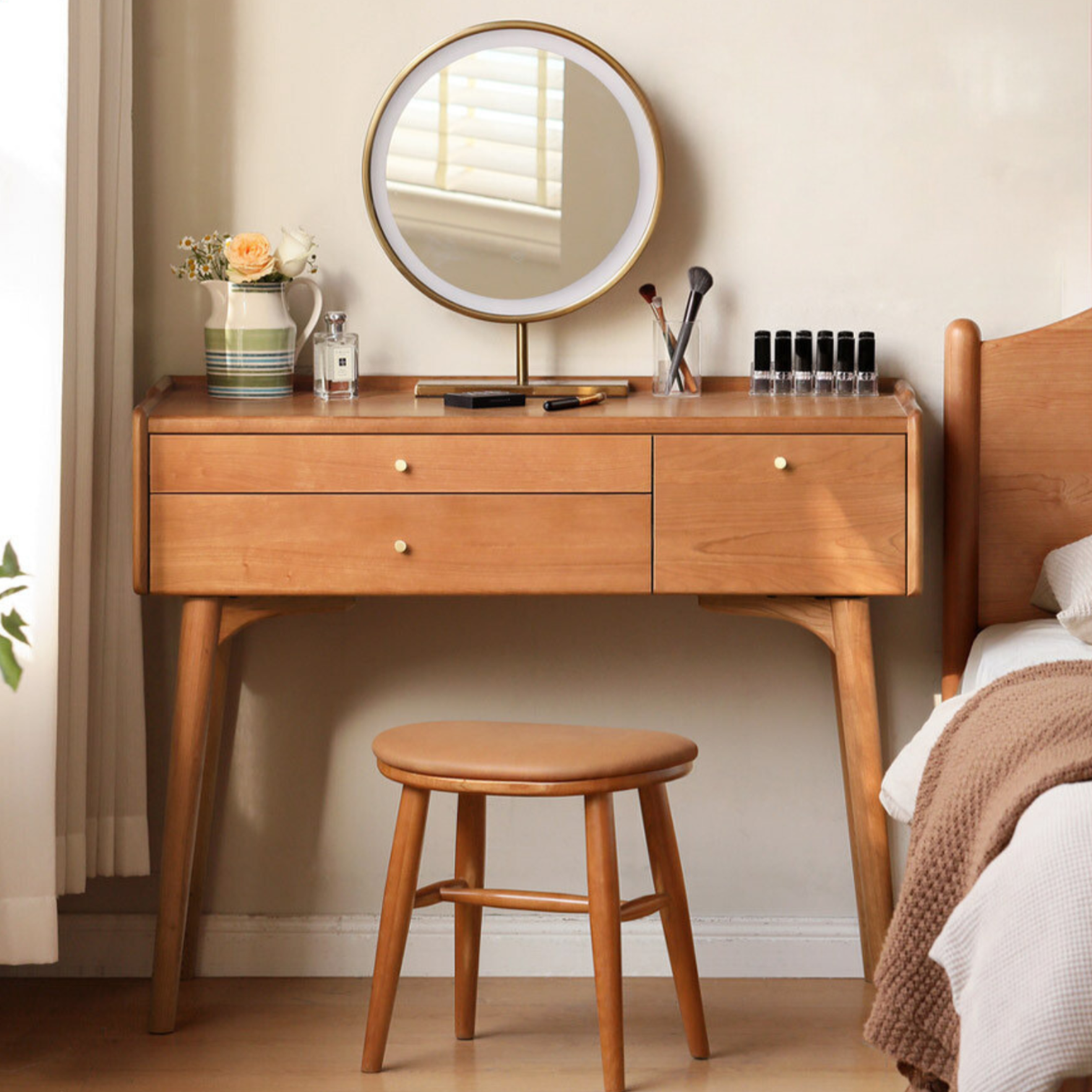 Cherry Wood Small Dressing Table