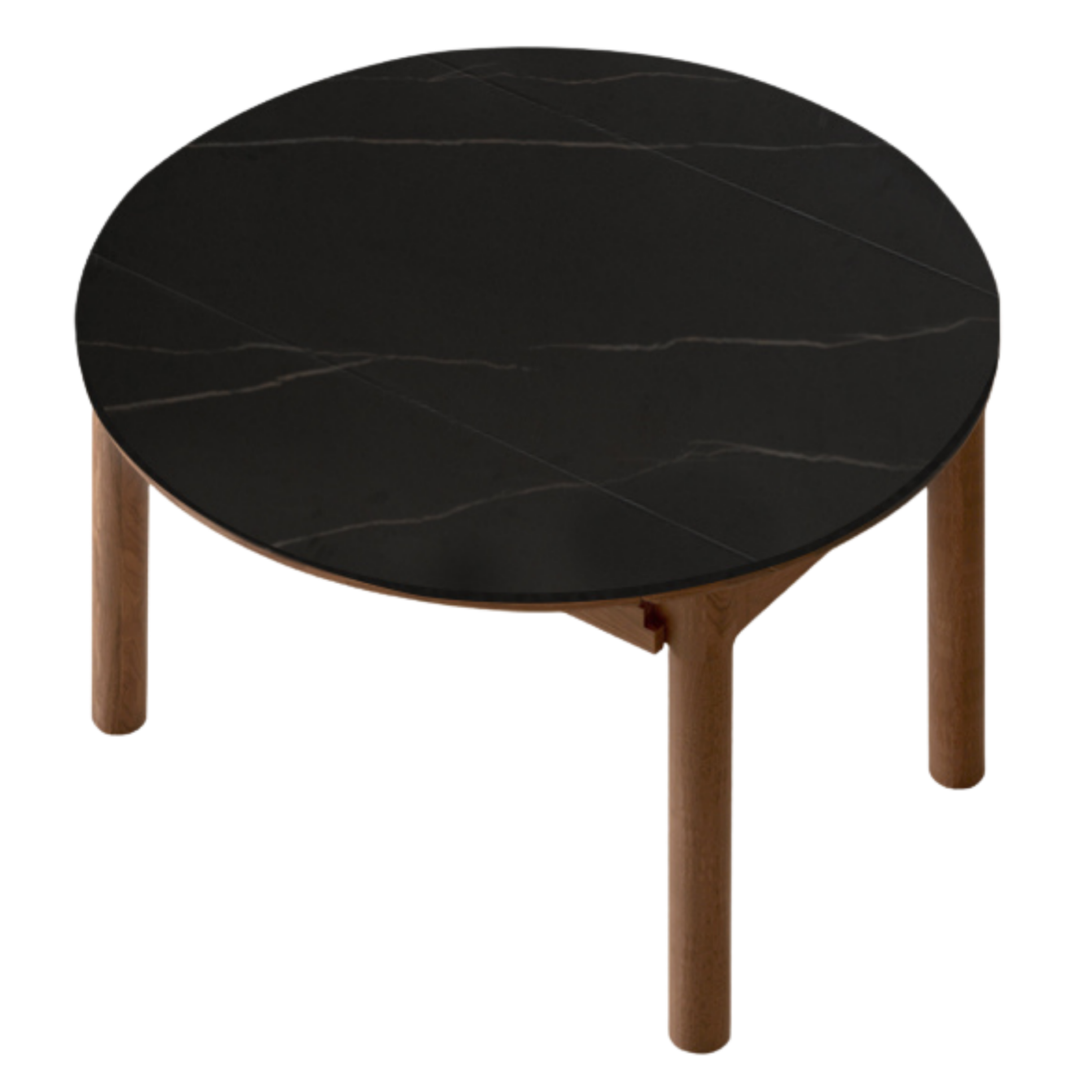 Black Walnut, Ash, Oak Solid Wood Rock Plate Folding Dining Table