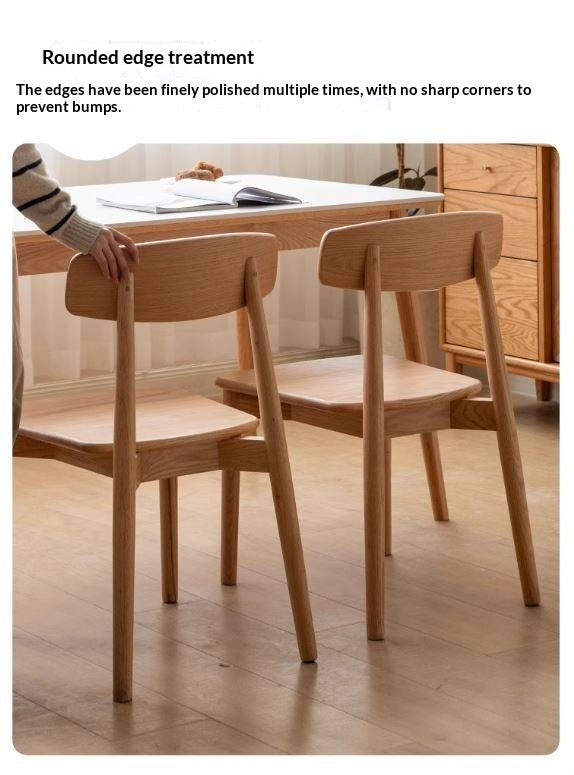 4 pcs set - Black Walnut, White Ash, Ach, Oak, Cherry, Solid RubberWood Dining Chair