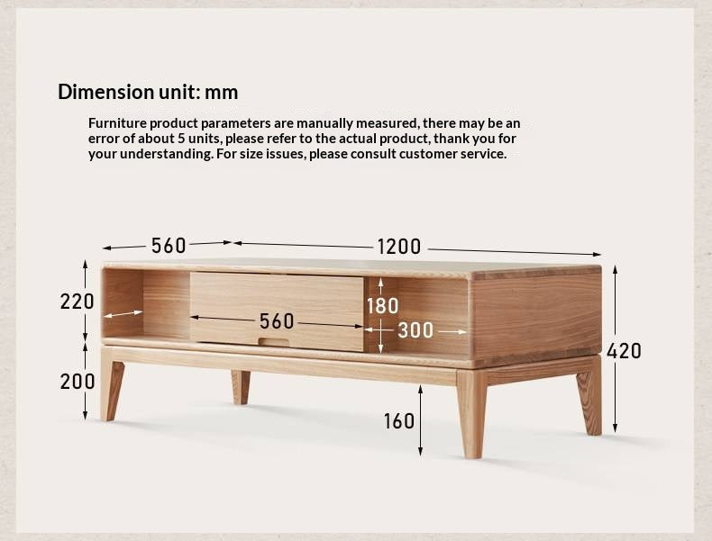 Ash Solid Wood New Style Modern Nordic Coffee Table
