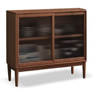 Oak solid wood sideboard multi-functional buffet cabinet,