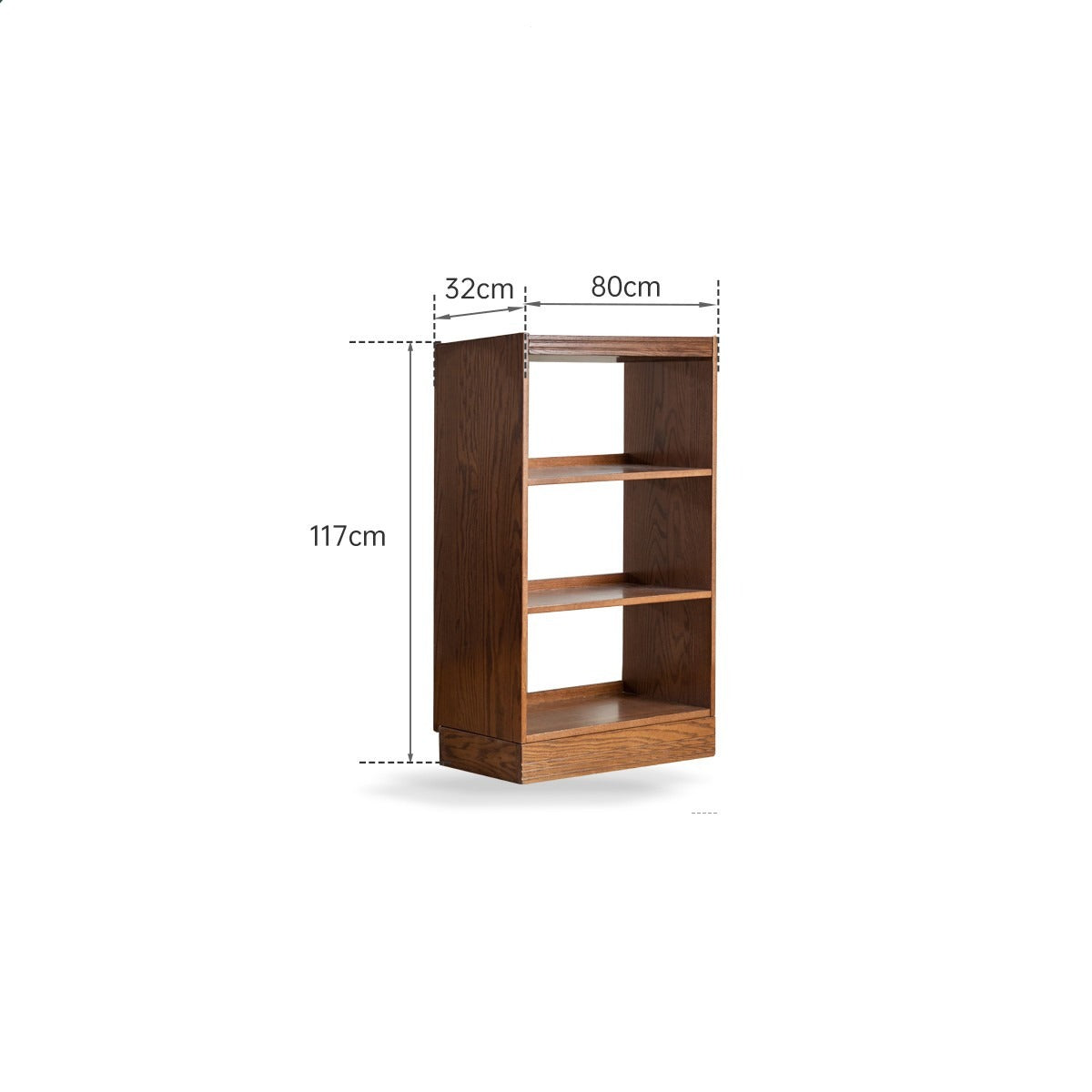 Oak solid wood bookshelf floor rack storage full wall bookcase<