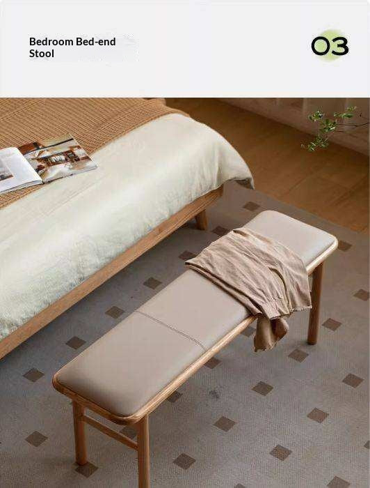 Oak Solid Wood Modern Soft Tea Stool