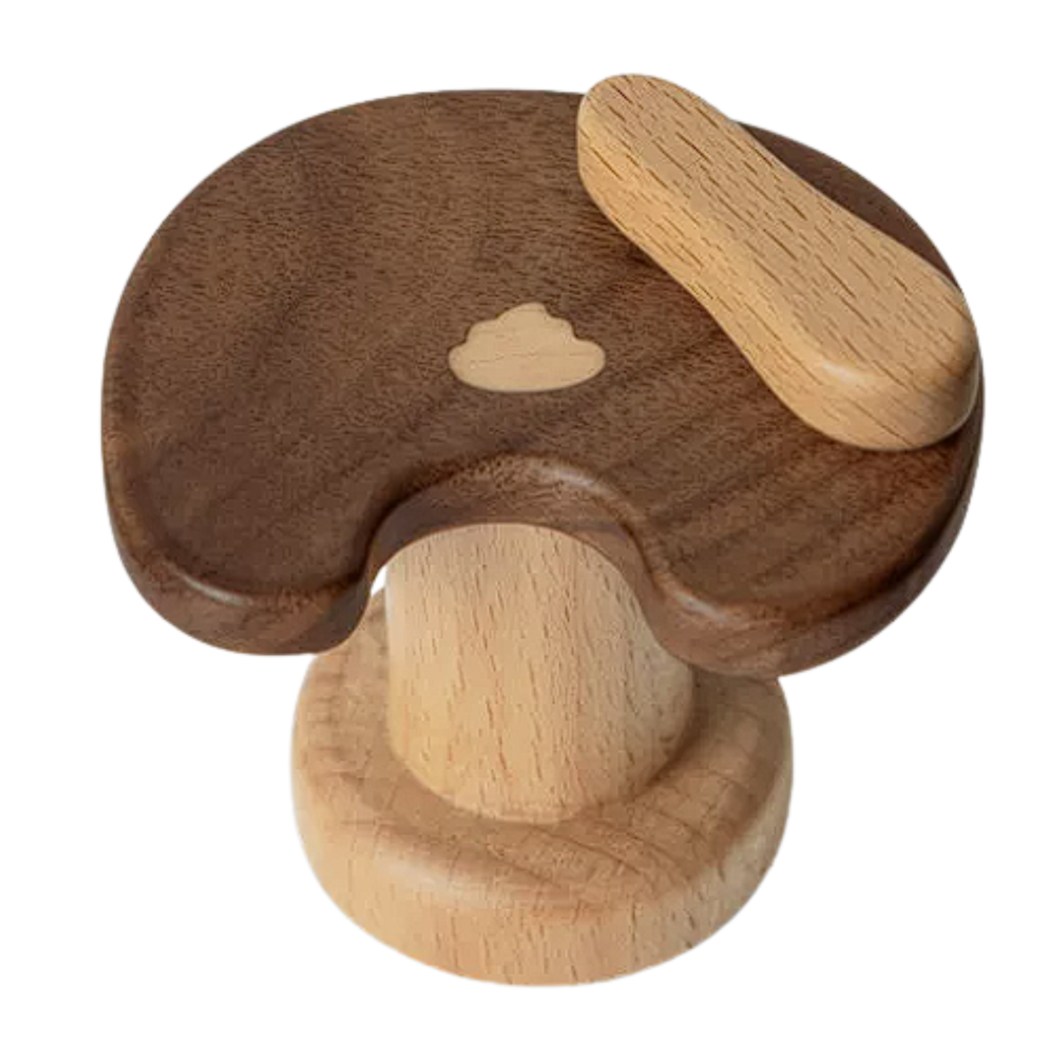 Beech, Black Walnut Solid Wood Puppy-Shaped Wall Hook with Cute Cartoon Design