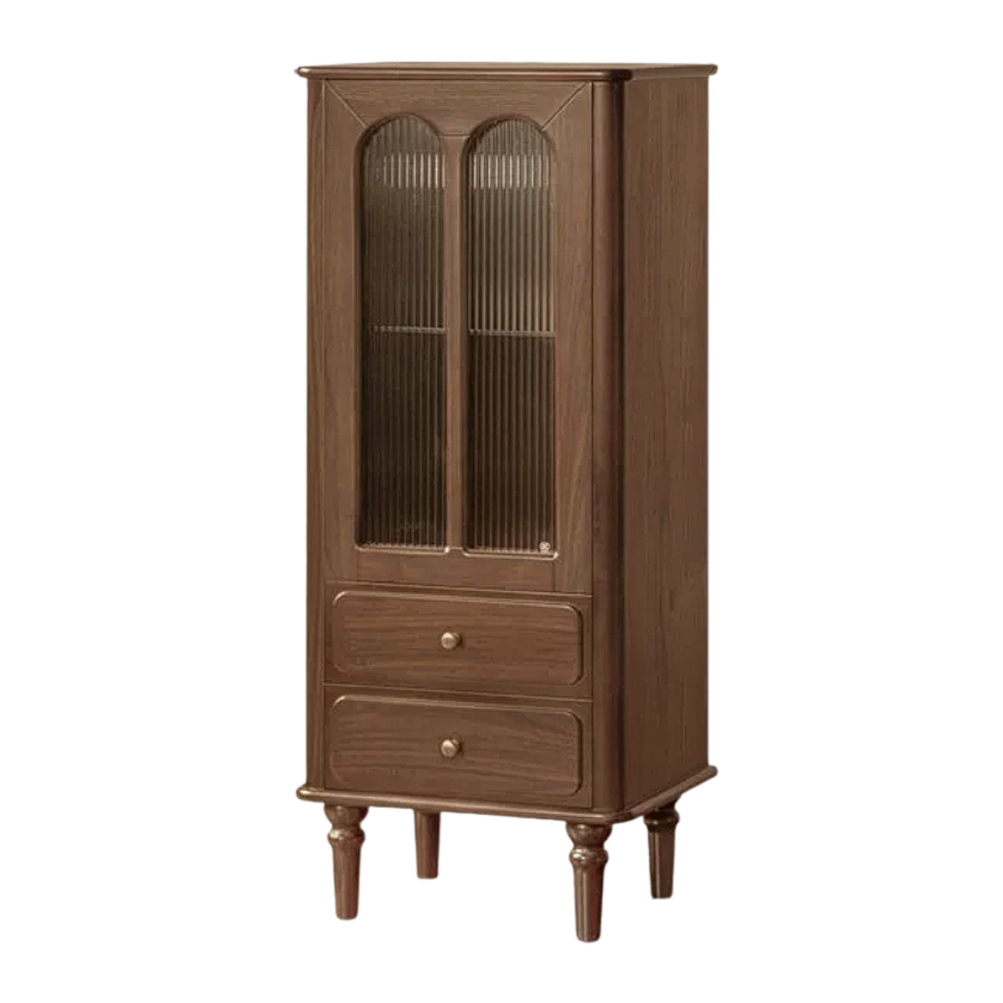 Black Walnut Solid Wood Retro Side Cabinet