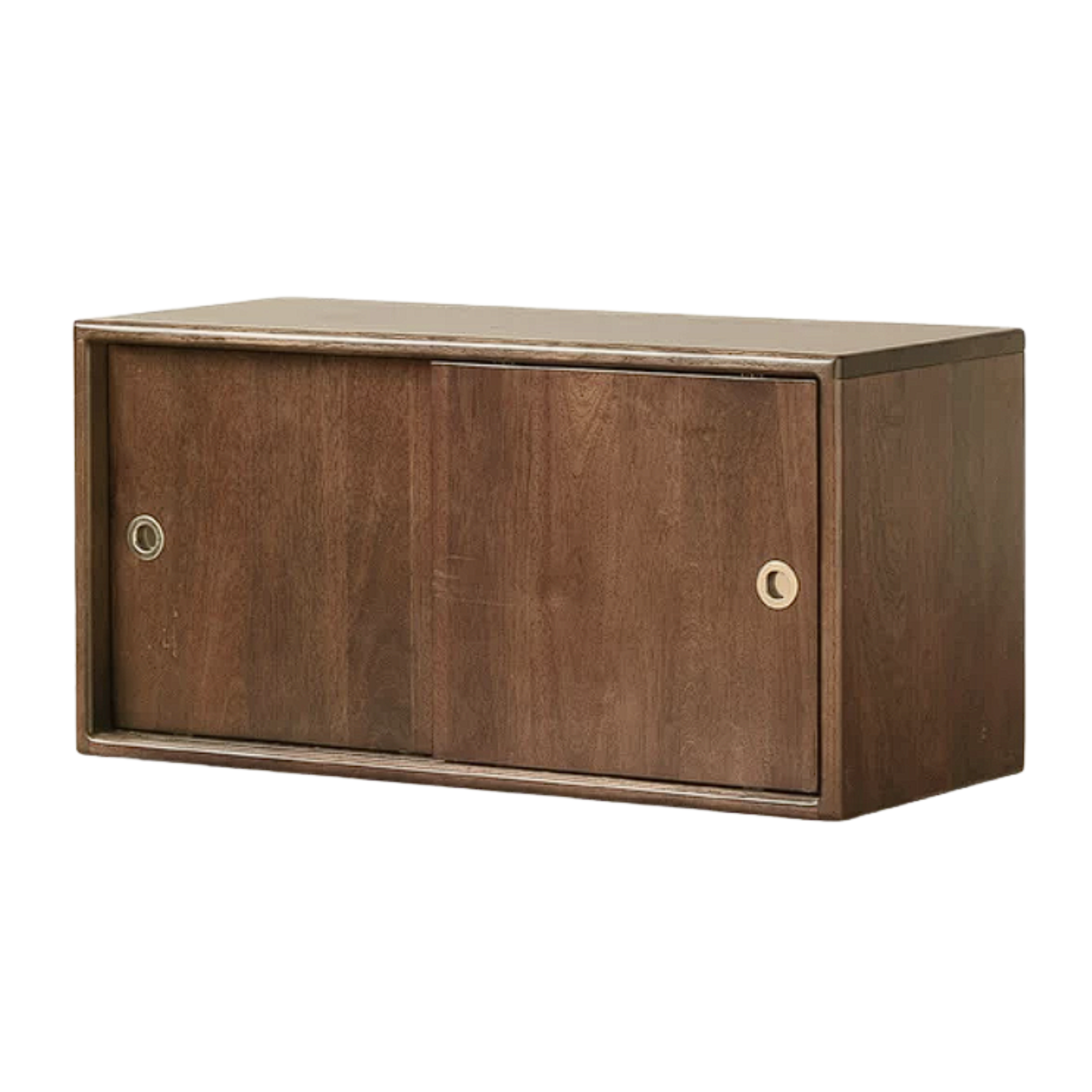 Black Walnut Solid Wood Cabinet, Shelf Layer, Accessory Set – Slate Lazy Susan Turntable, Stainless Steel Hooks, and Bookcase Mat