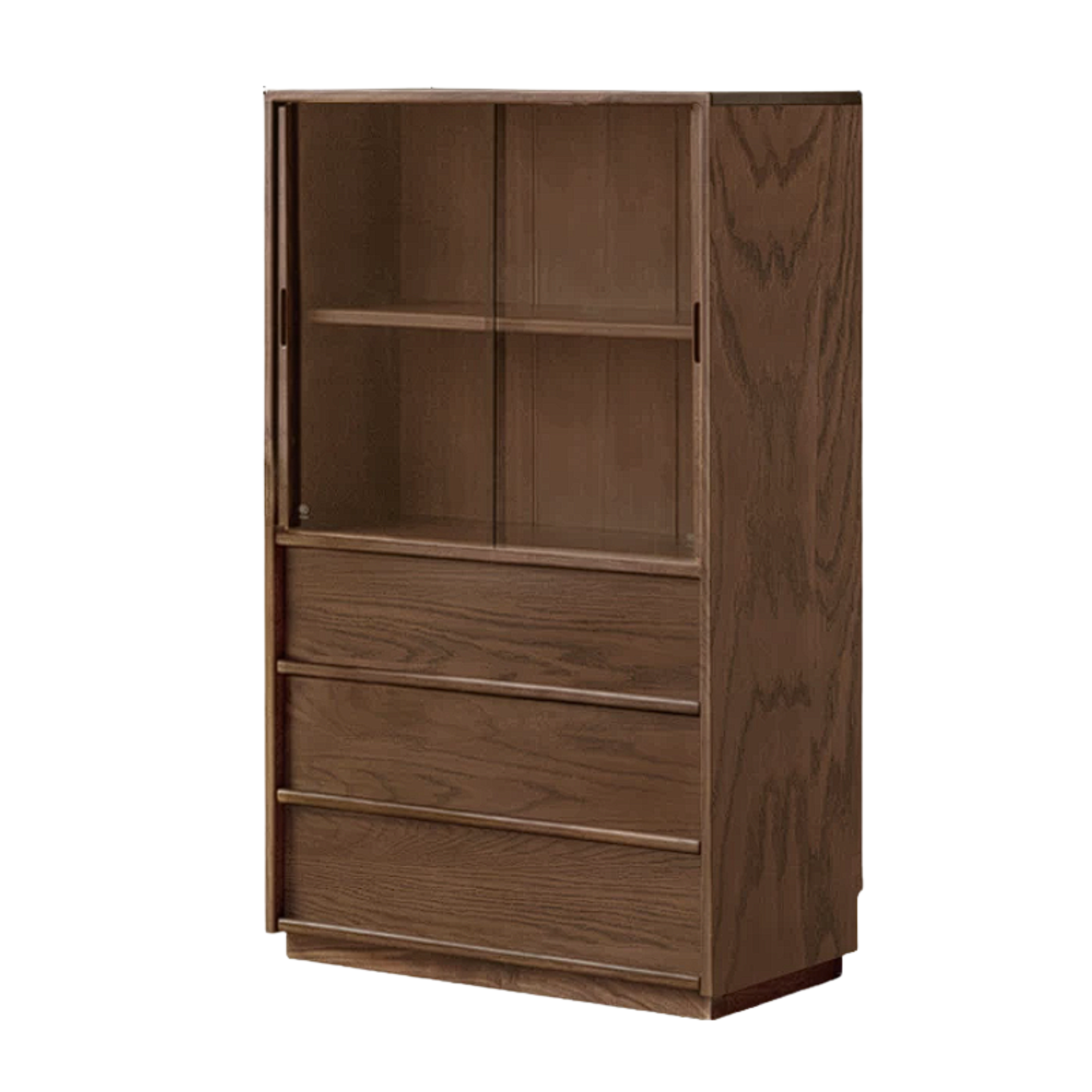 Oak, White oak, Black Walnut Solid Wood Wabi-Sabi Style Floor Side Cabinet