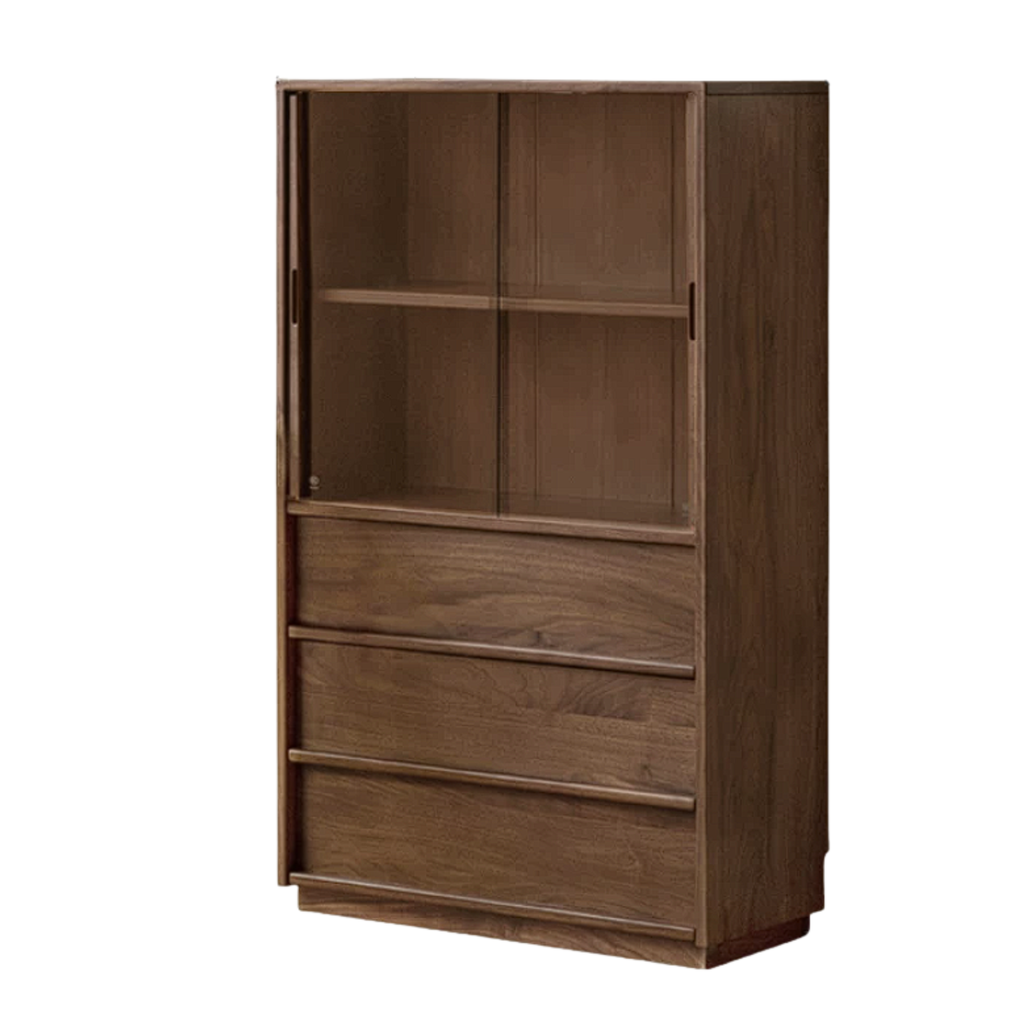 Oak, White oak, Black Walnut Solid Wood Wabi-Sabi Style Floor Side Cabinet