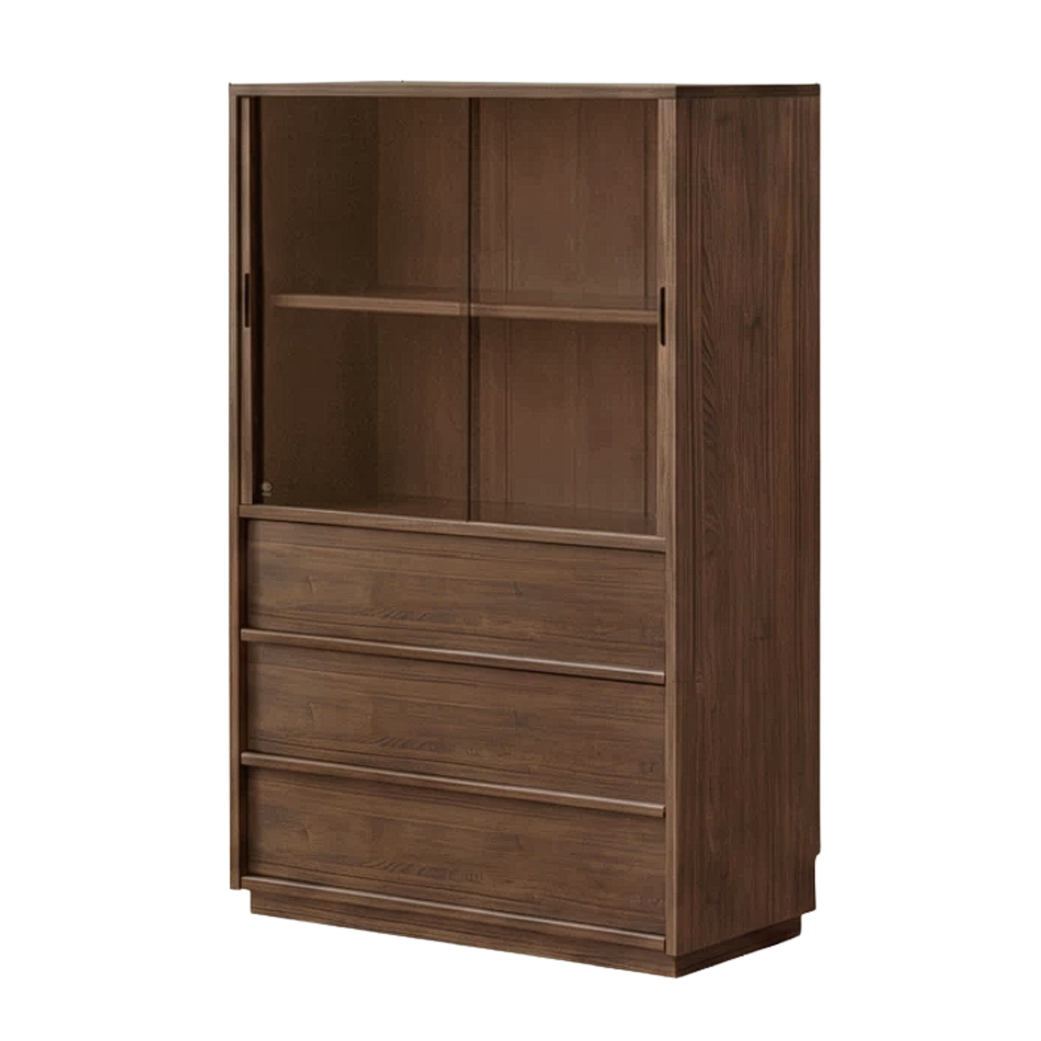 Oak, White oak, Black Walnut Solid Wood Wabi-Sabi Style Floor Side Cabinet