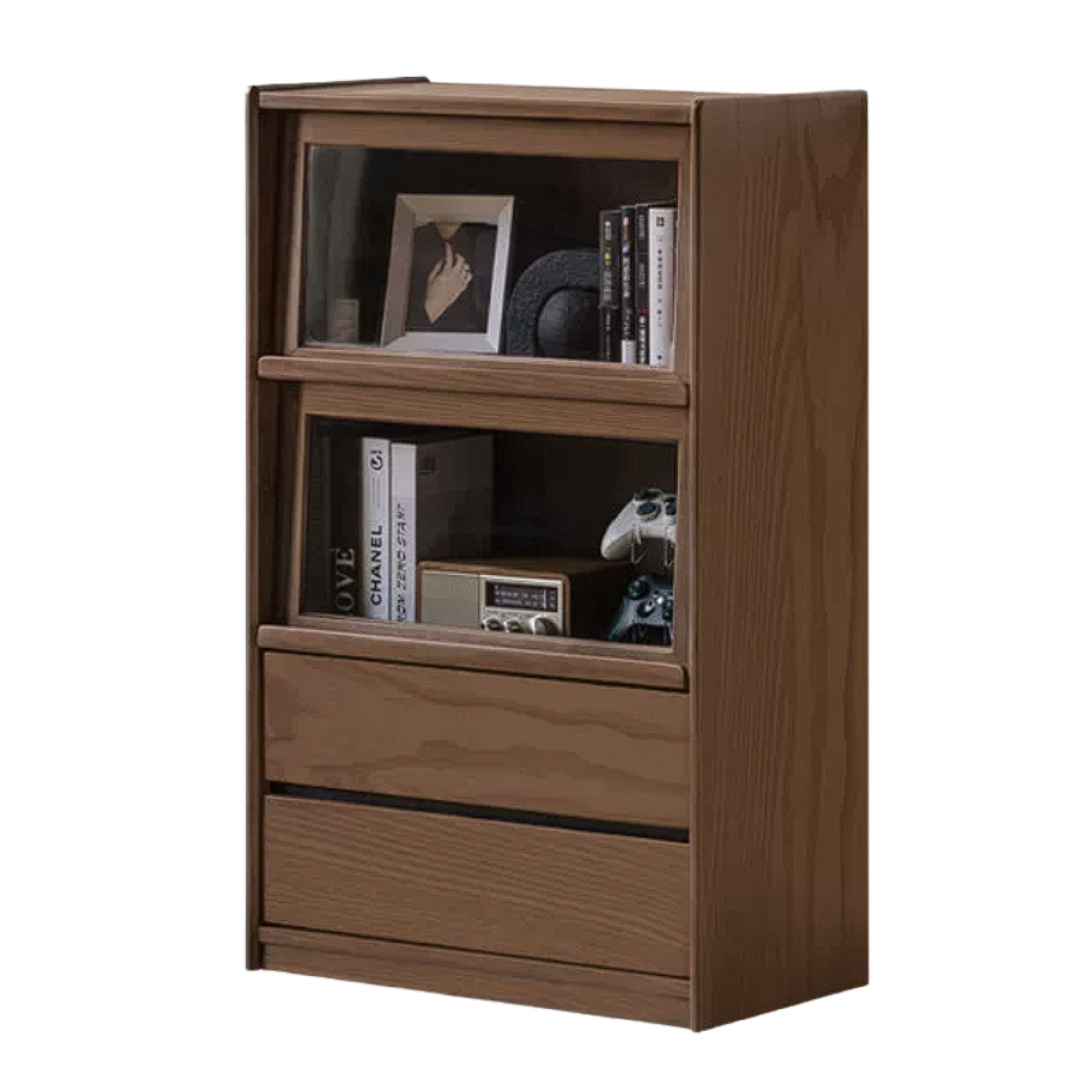 Black Walnut, Solid Longan Hardwood, Ash, White Ash Solid Wood Modern Style Side Cabinet