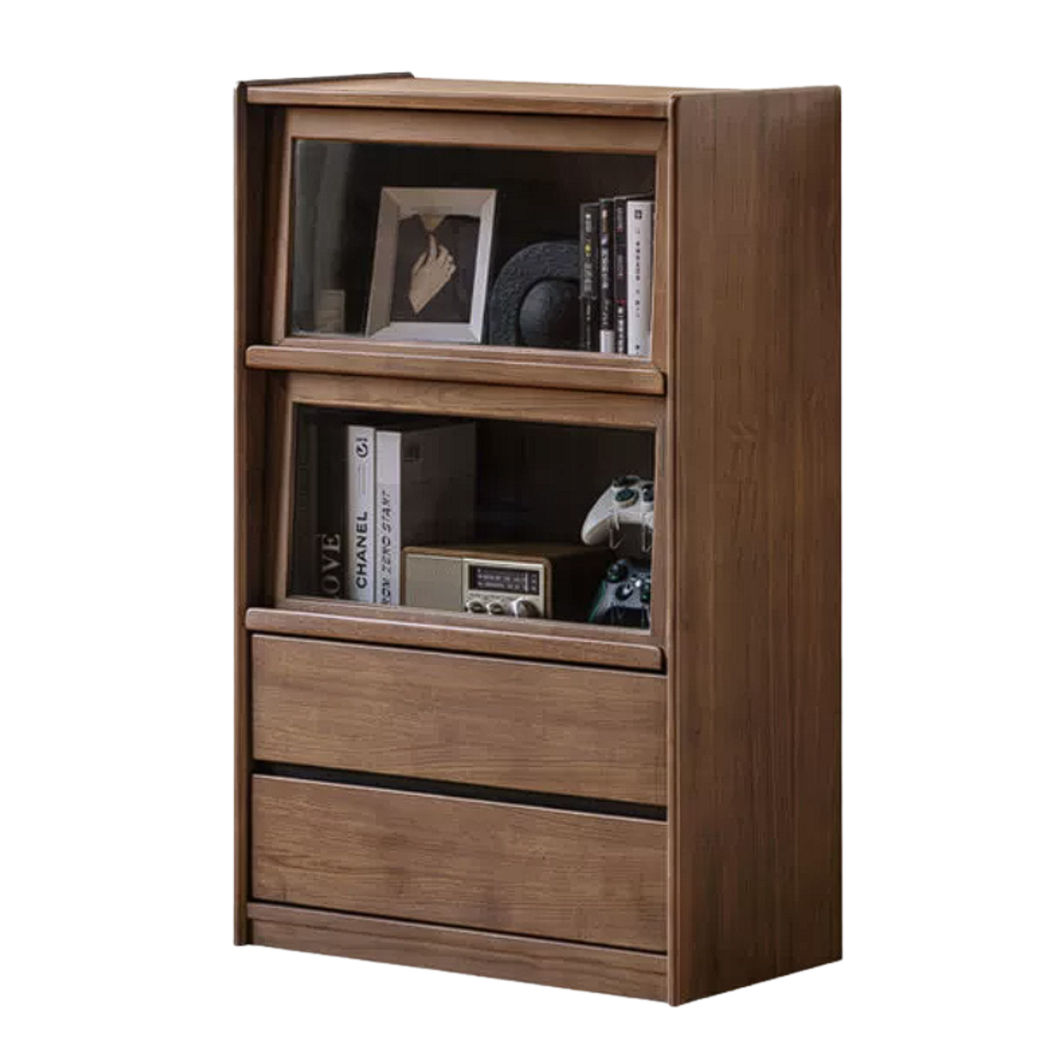 Black Walnut, Solid Longan Hardwood, Ash, White Ash Solid Wood Modern Style Side Cabinet