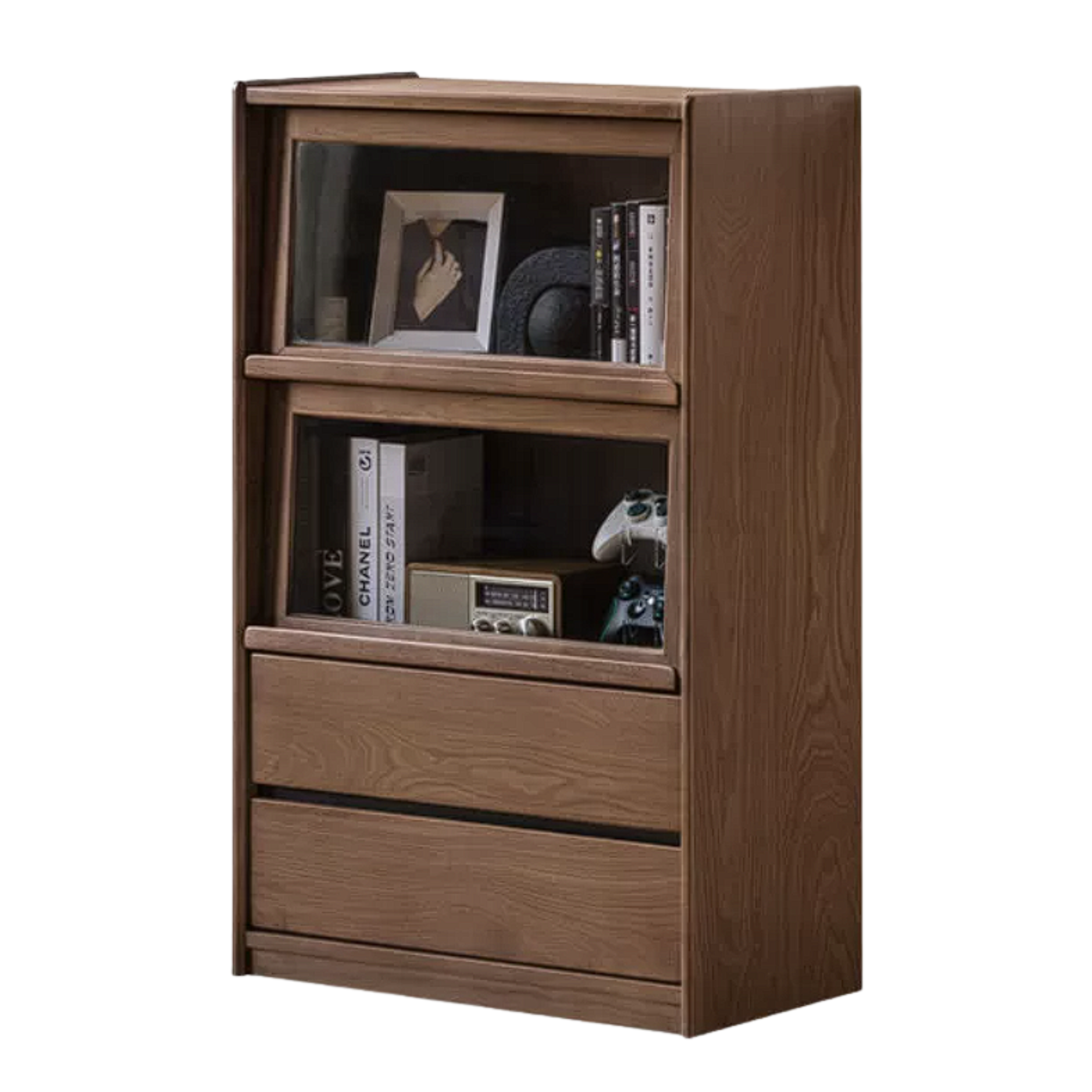 Black Walnut, Solid Longan Hardwood, Ash, White Ash Solid Wood Modern Style Side Cabinet