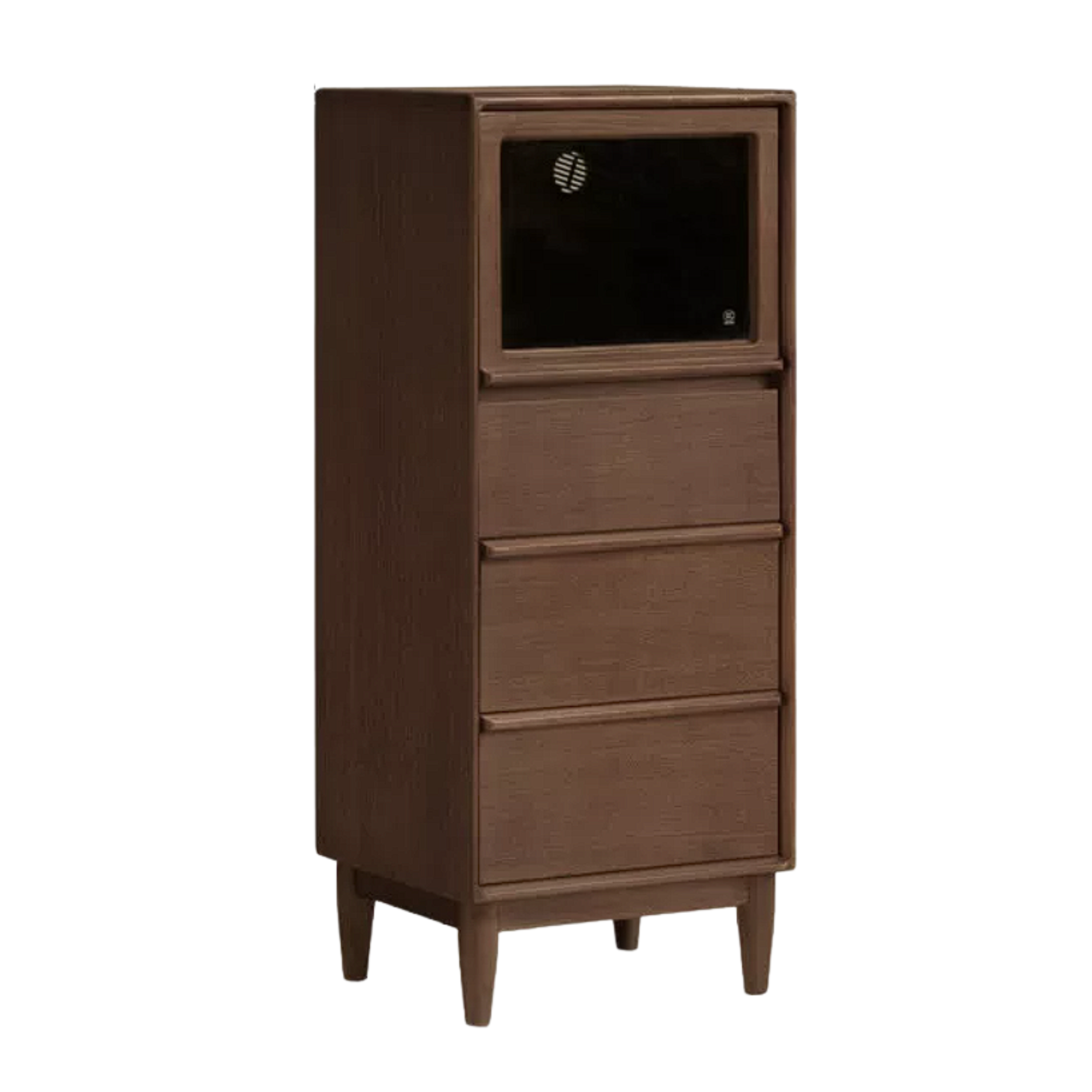 Black Walnut, Golden Pear, Ash Solid Wood Italian Light Luxury Side Cabinet