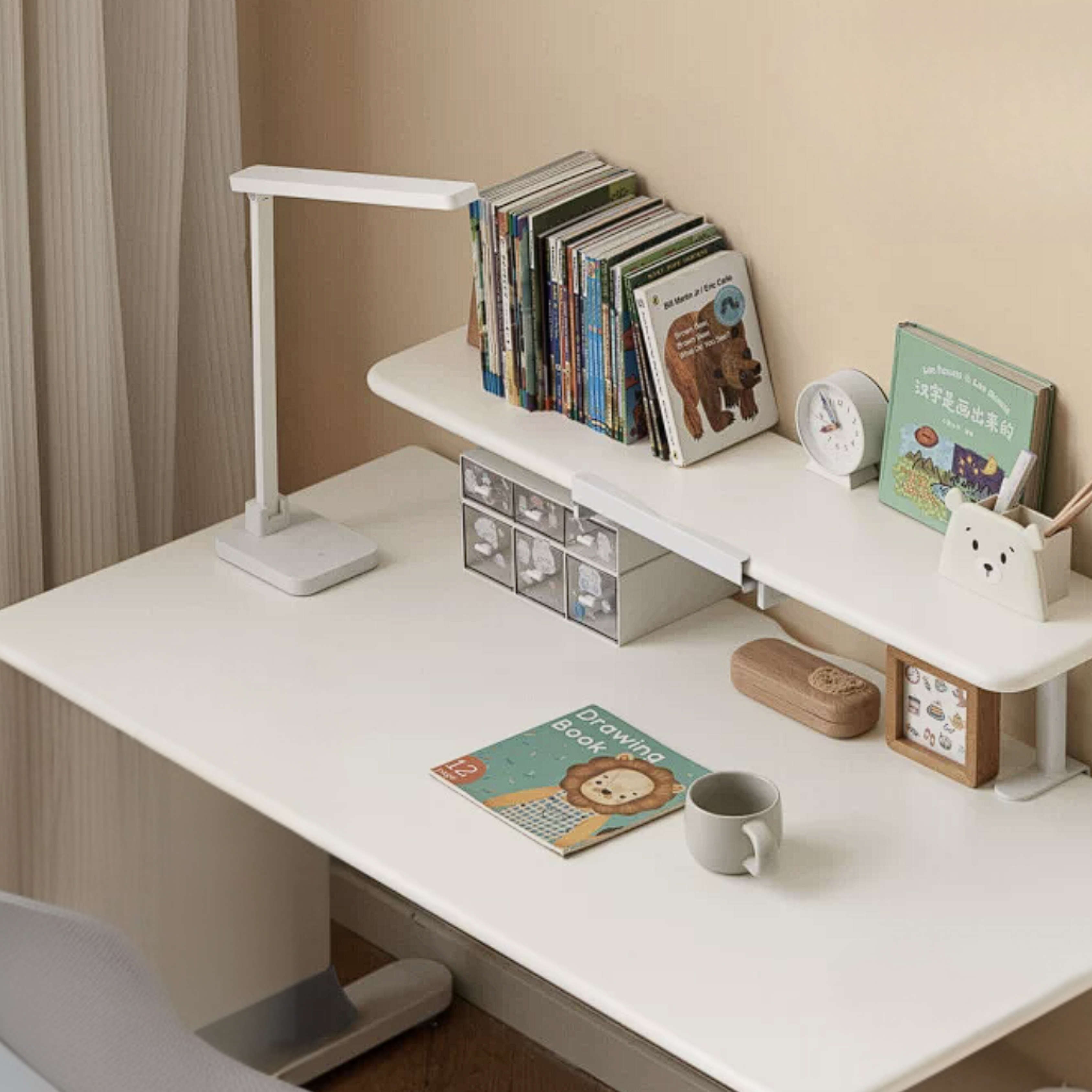Rubberwood, Beech Solid Wood Kids Study Table