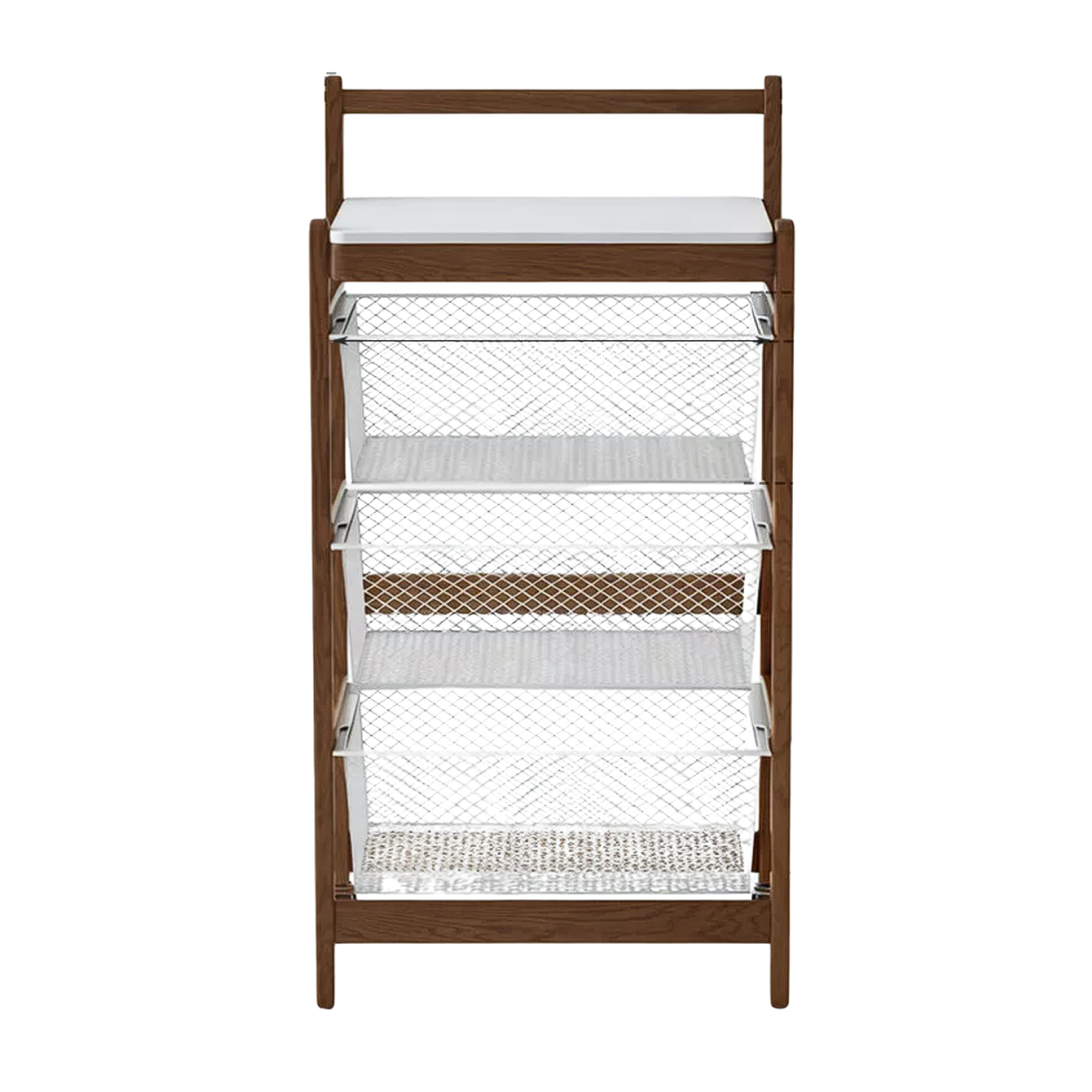 Oak Solid Wood Mobile Slate Trolley Storage