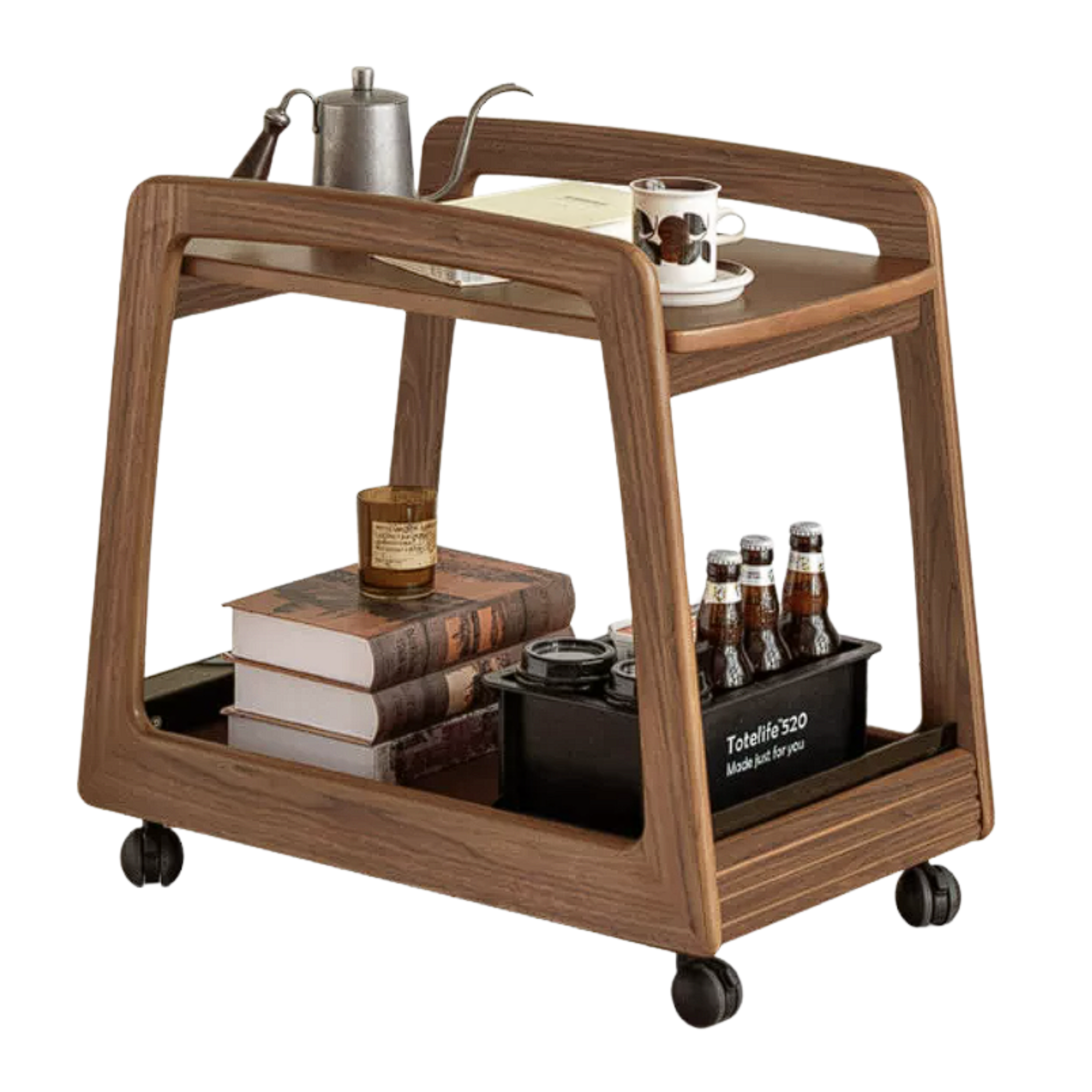 Poplar, Black Walnut, Oak Solid Wood Antique Style Side Table
