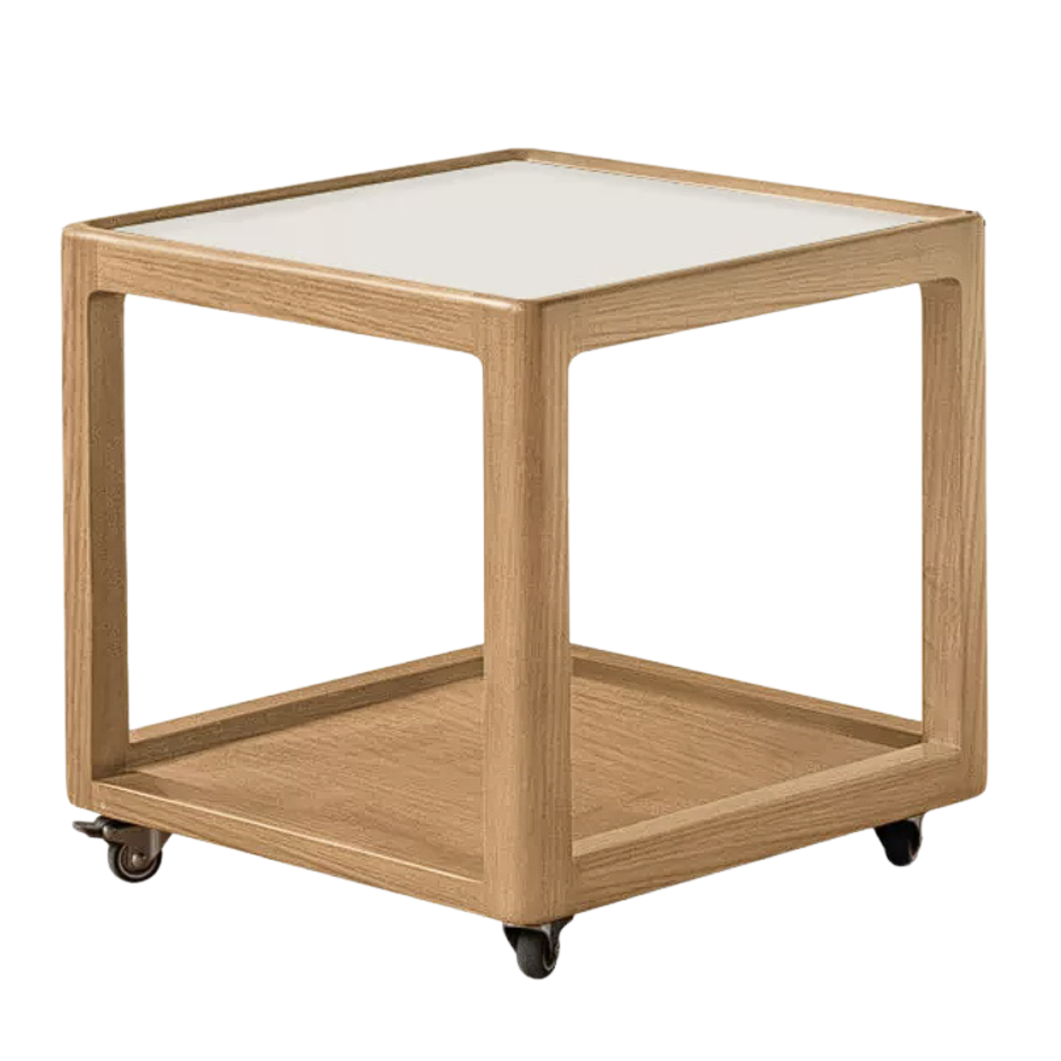 Poplar Solid Wood Movable Vintage Slab Side Table