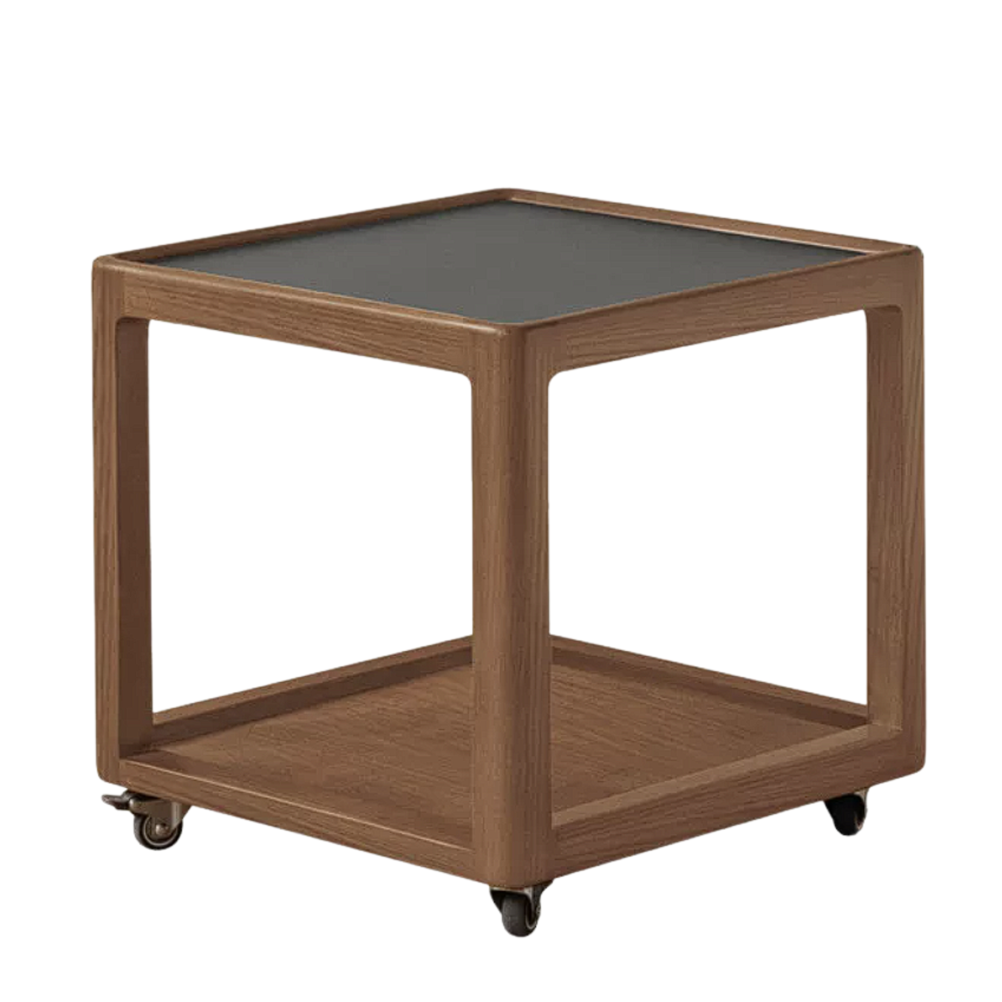 Poplar Solid Wood Movable Vintage Slab Side Table