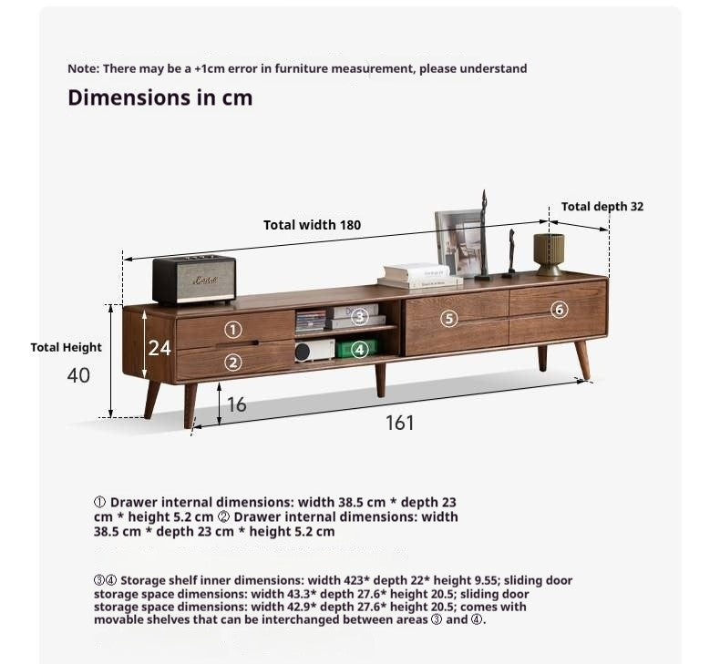Oak, Rubberwood, Beech Solid Wood TV Stand Sliding Door.