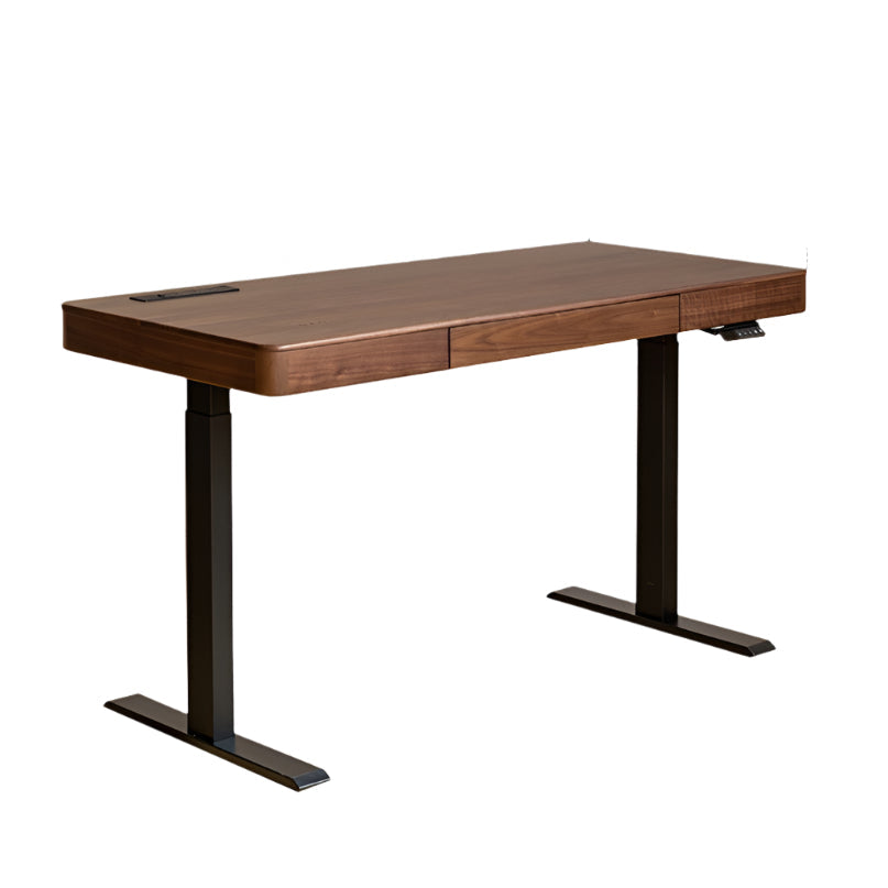 Black Walnut Solid Wood Electric Lift table Multifunctional Computer desk