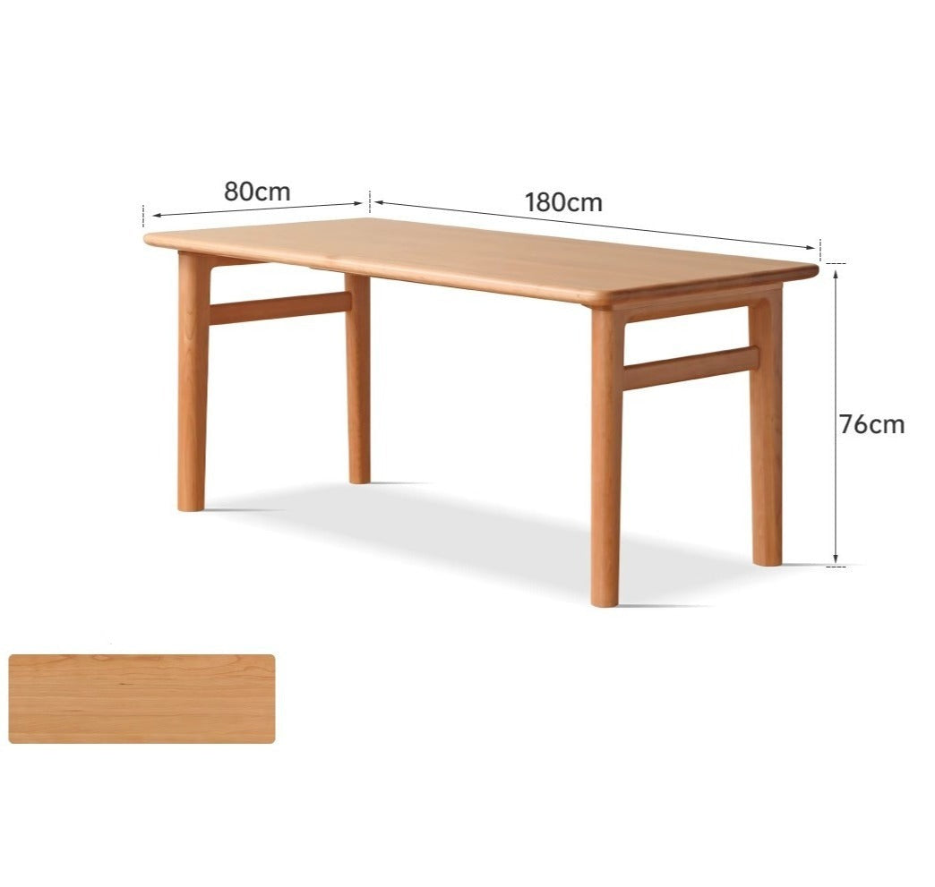 Cherry wood office desk, large dining table -
