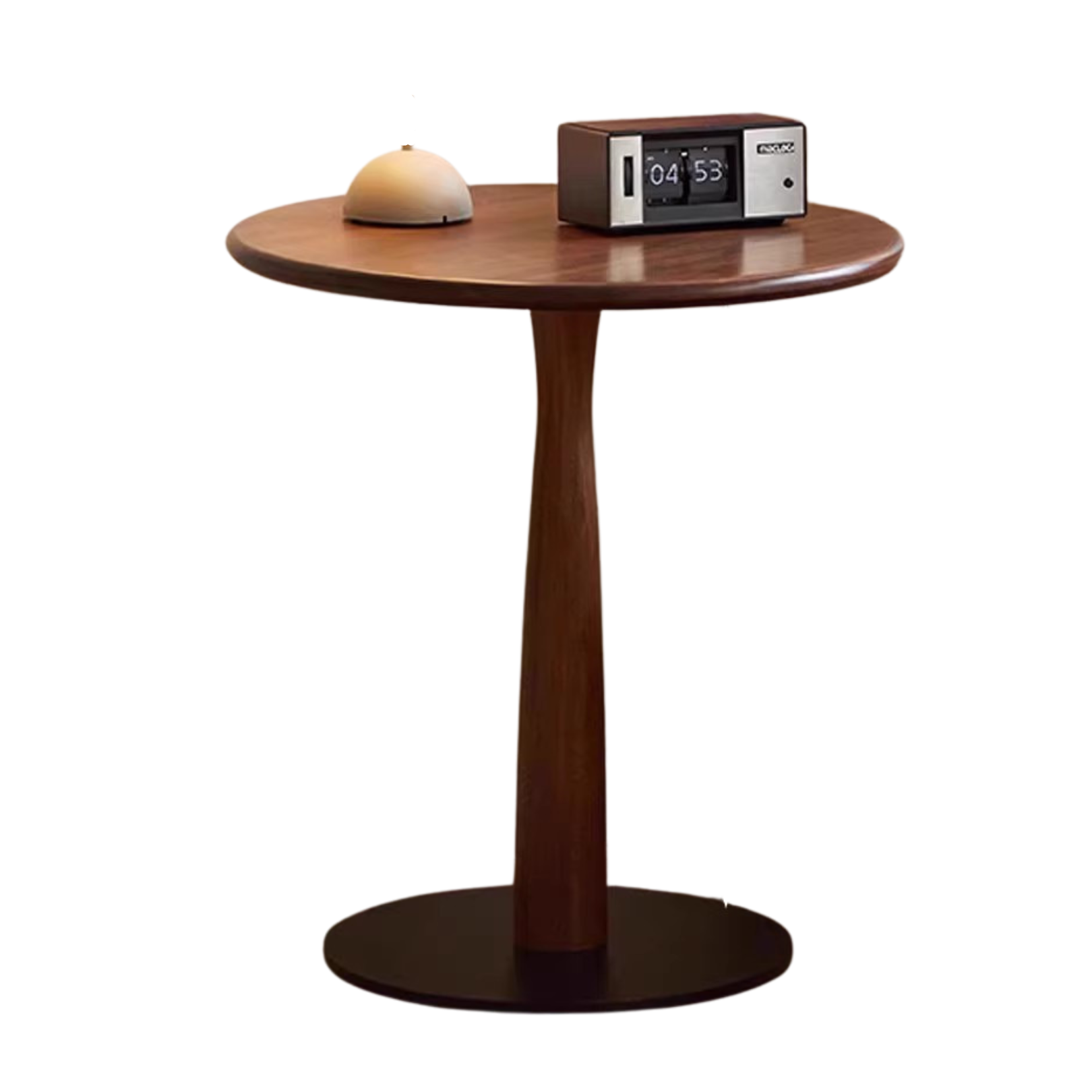 Black walnut, Oak Solid wood round side table