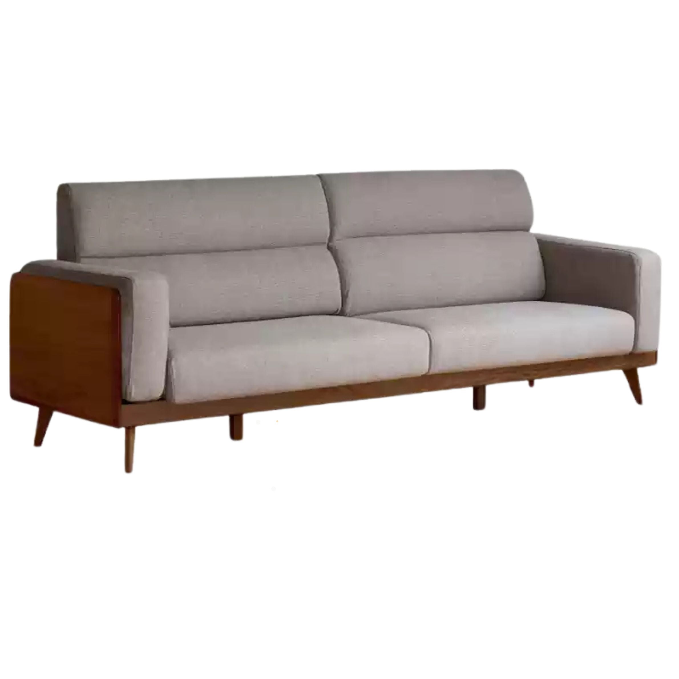 Black Walnut Solid Wood fabric sofa high back