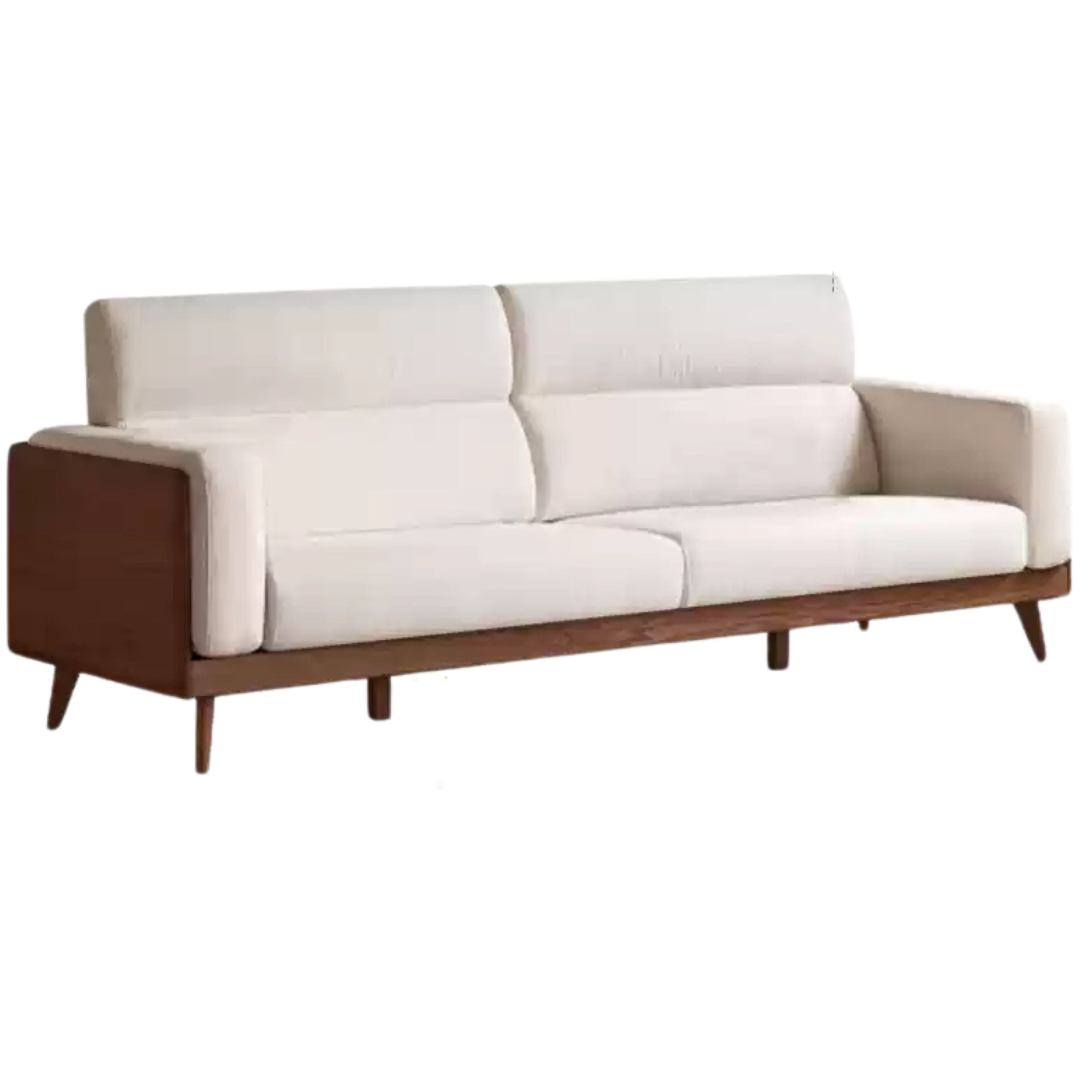 Black Walnut Solid Wood fabric sofa high back