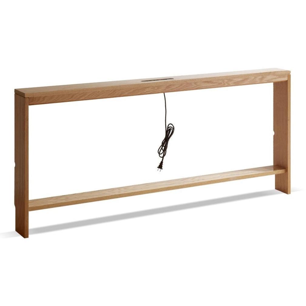 Oak solid wood Sofa Rear Storage Modern Wall Shelf