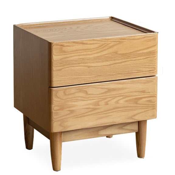 Oak Solid Wood White Wax Small Nightstand