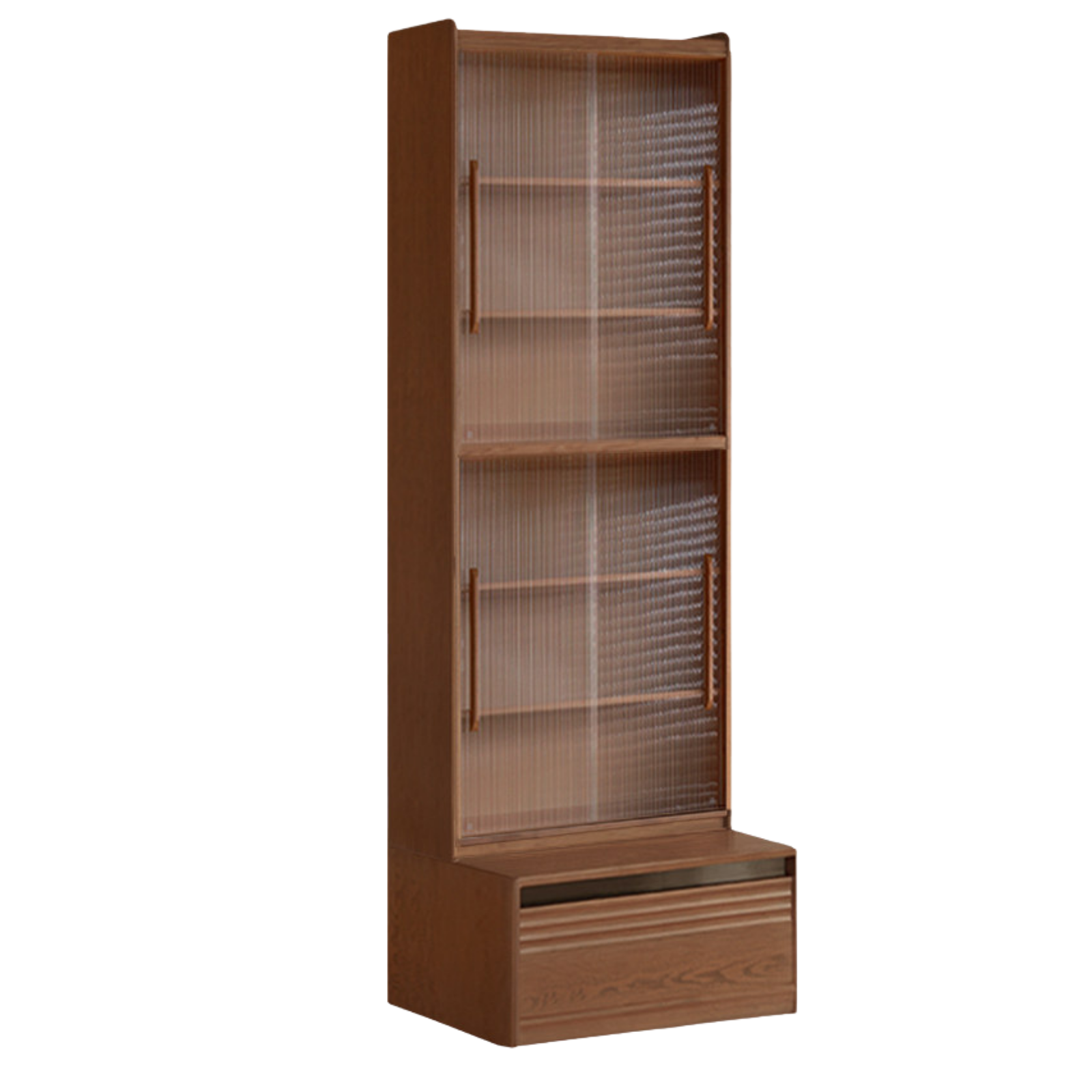 Black Walnut, Sandalwood, Oak, Ash Solid Wood Combination Bookcase with Floor Display and Luxury Storage