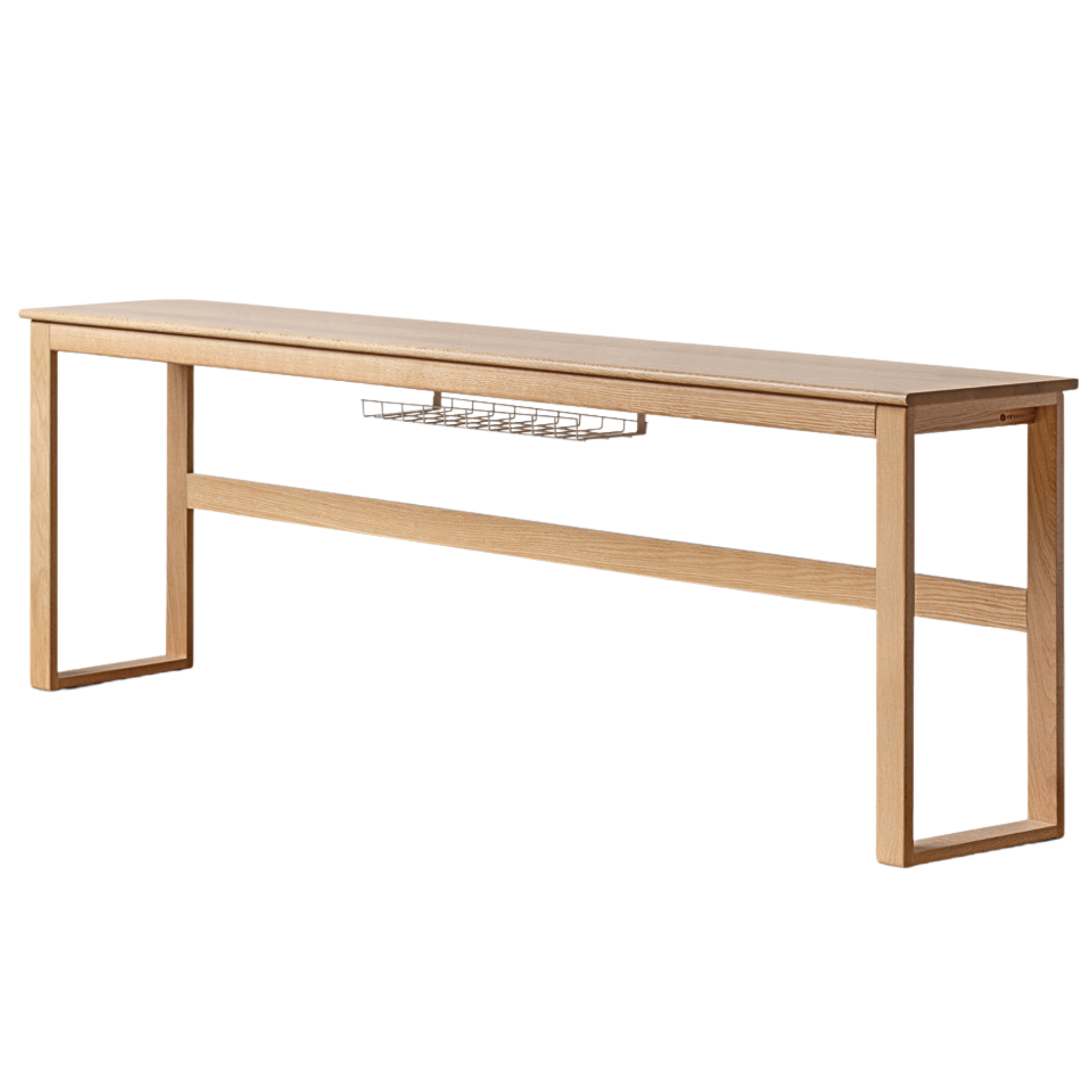 Oak solid wood long office desk-