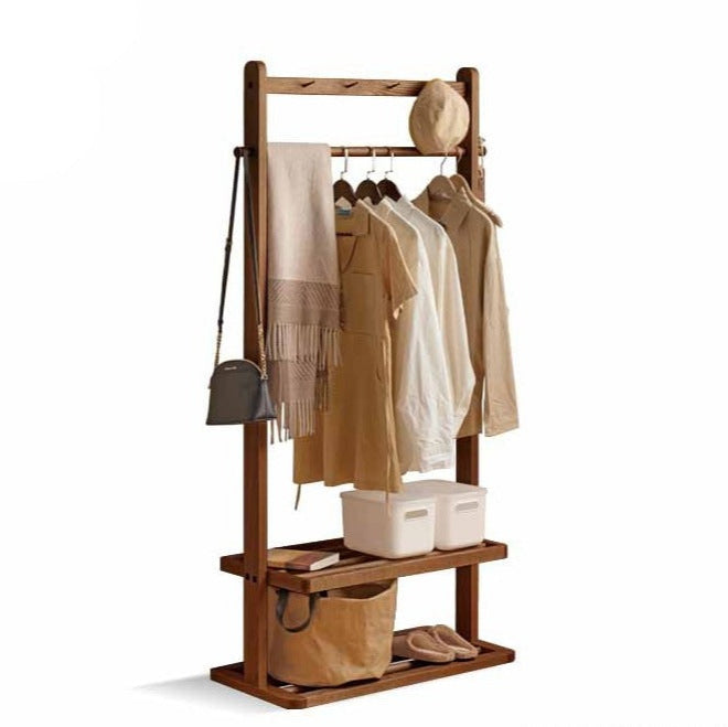 Oak Solid Wood Clothes Rack Hanger