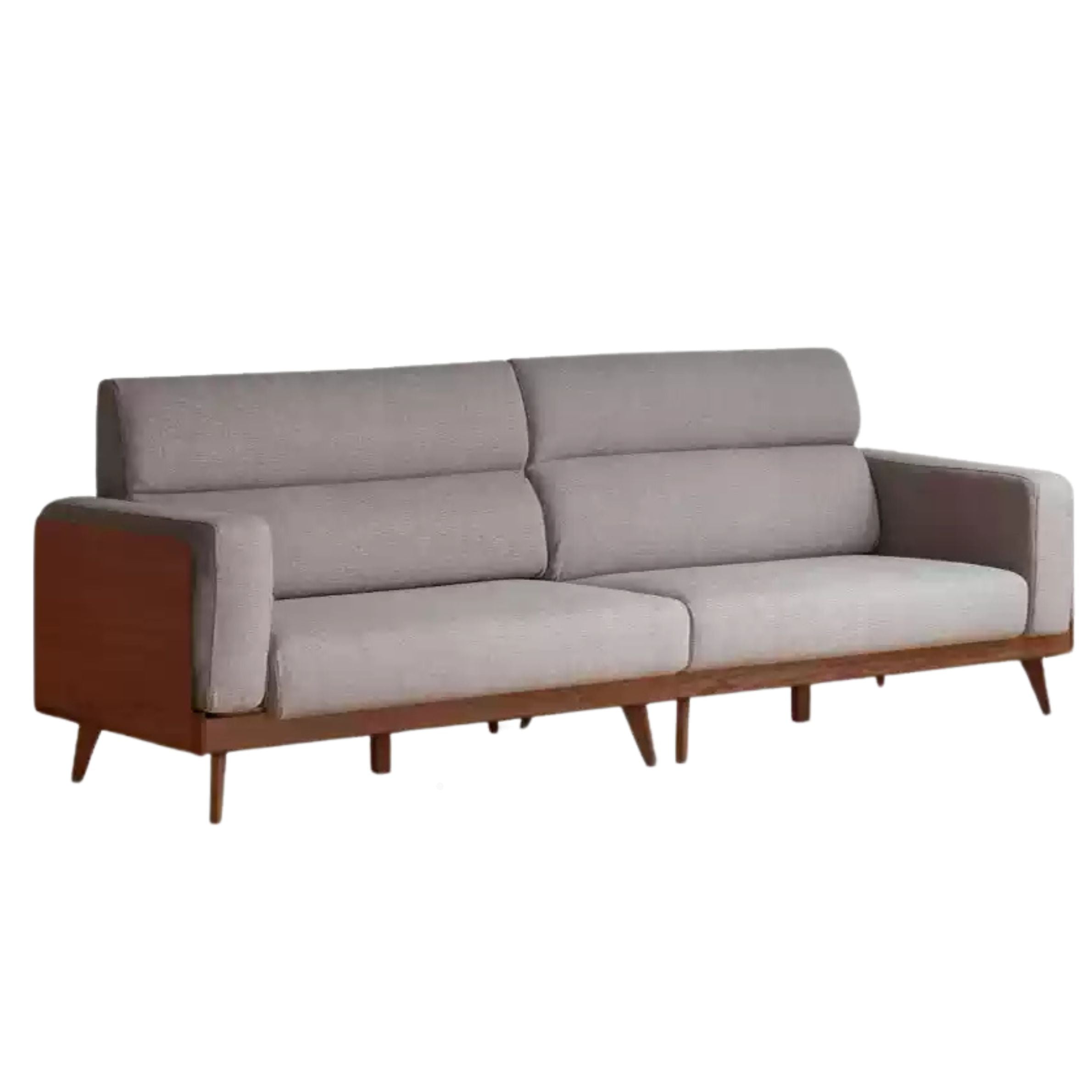 Black Walnut Solid Wood fabric sofa high back