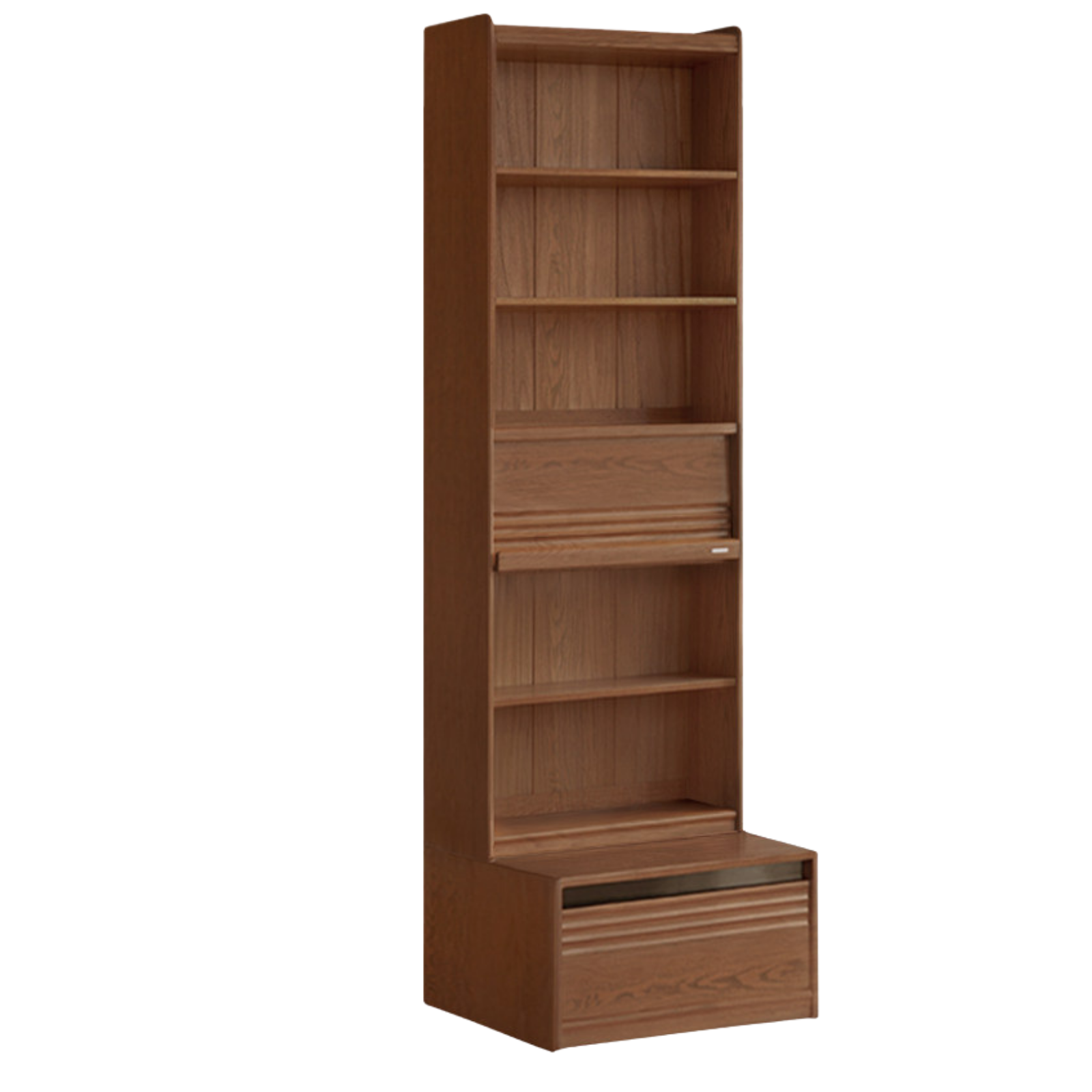 Black Walnut, Sandalwood, Oak, Ash Solid Wood Combination Bookcase with Floor Display and Luxury Storage