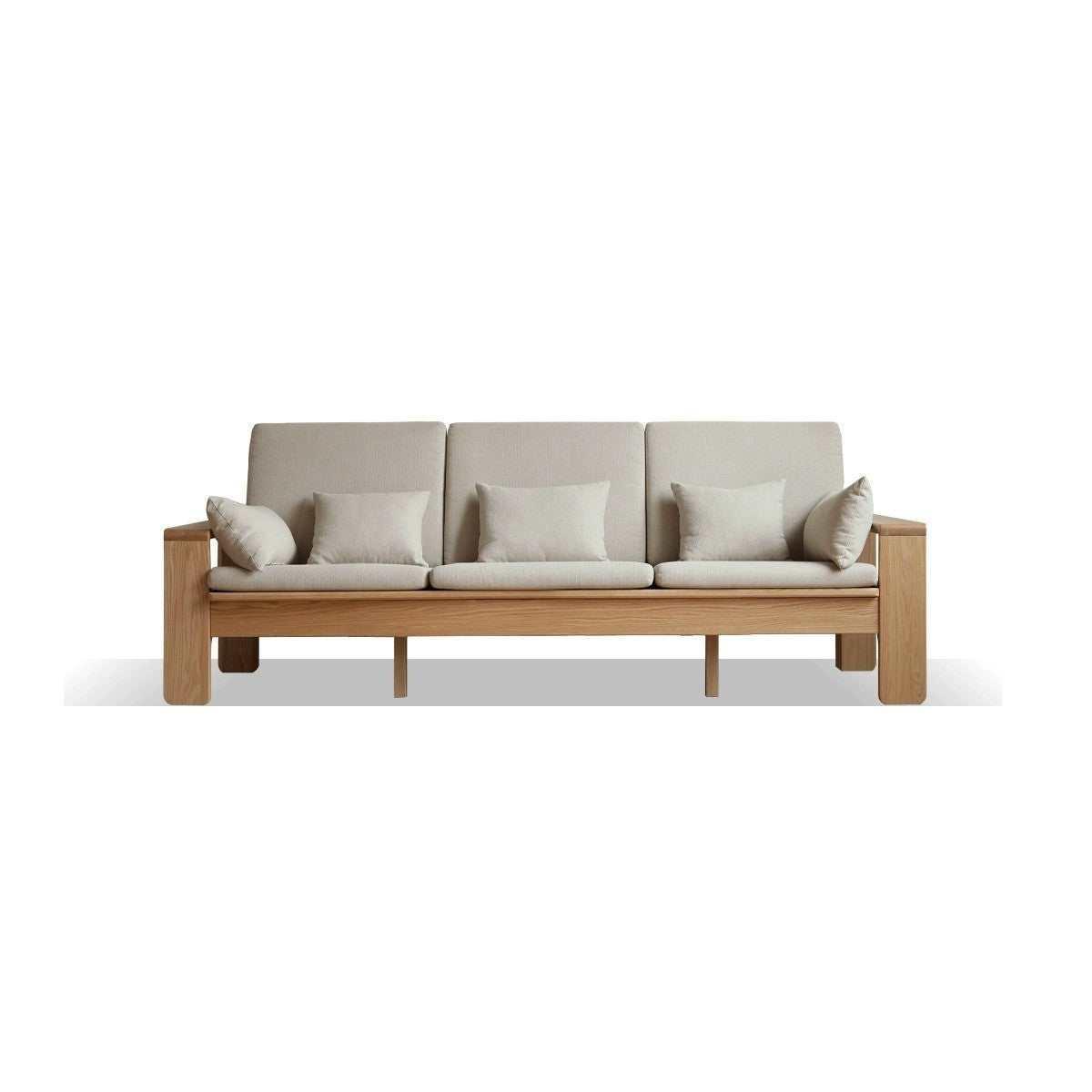 Oak solid wood modern Nordic fabric sofa-