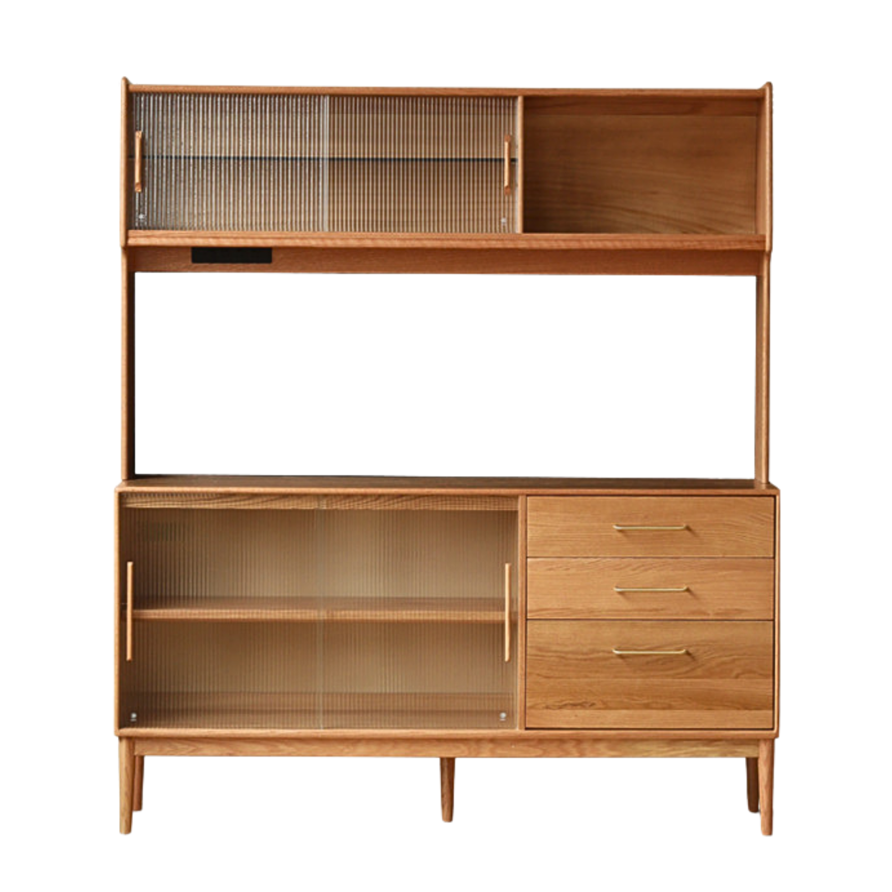 Oak Solid Wood Modern Multifunctional Sideboard,