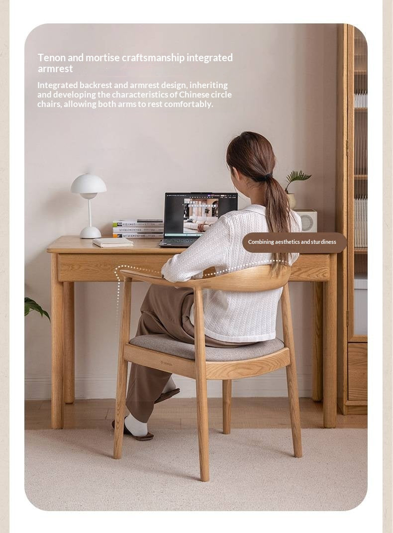 Ash Solid Wood Japanese Presidential Dining Chair