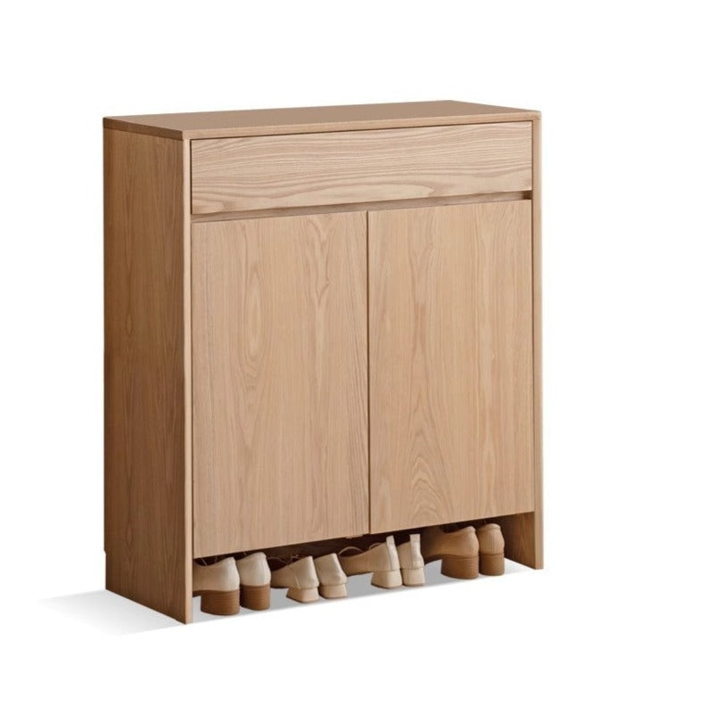 Ash Solid Wood Shoe Cabinet, Entrance Cabinet Combination Storage