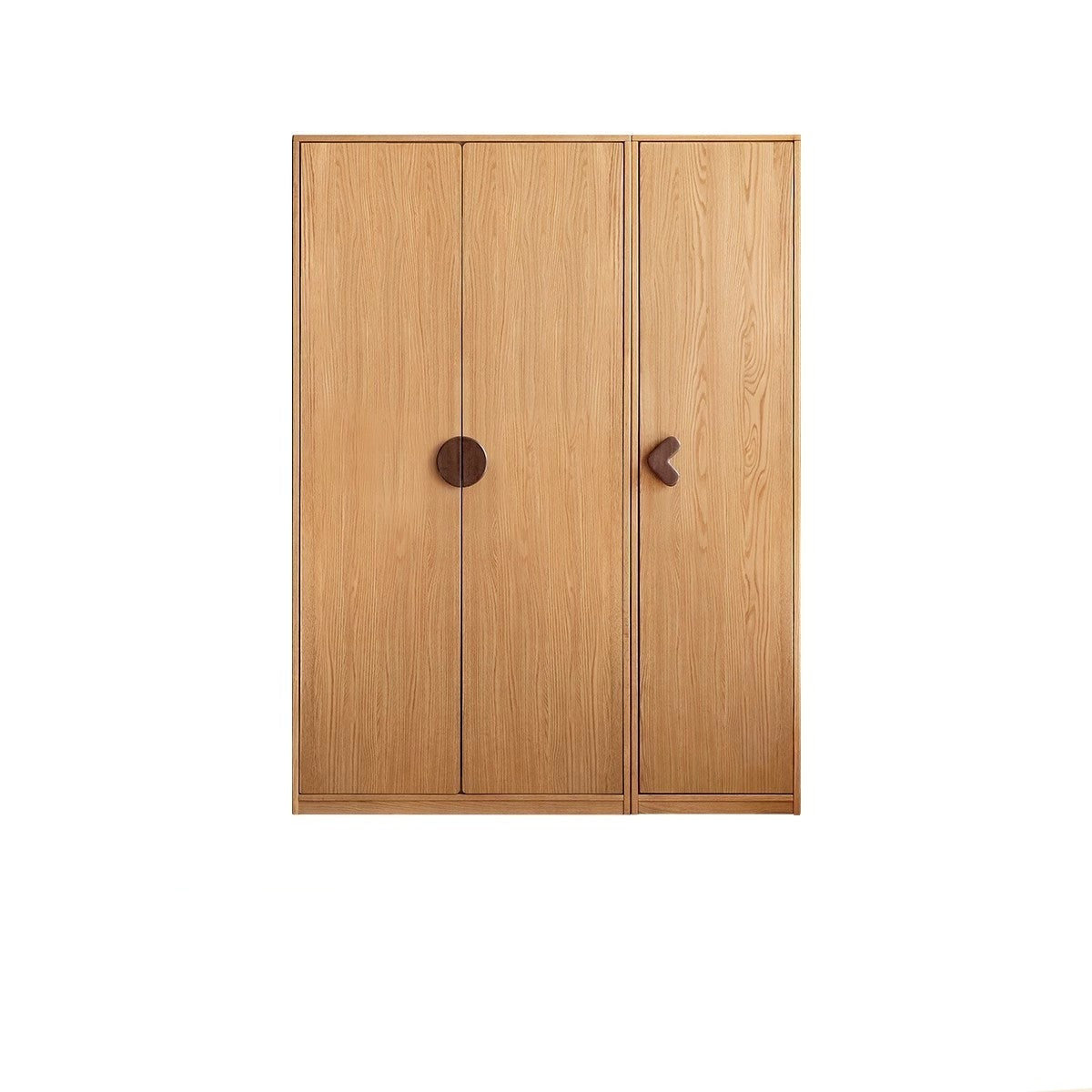 Oak Solid Wood Children's Wardrobe, Bookcase Combination