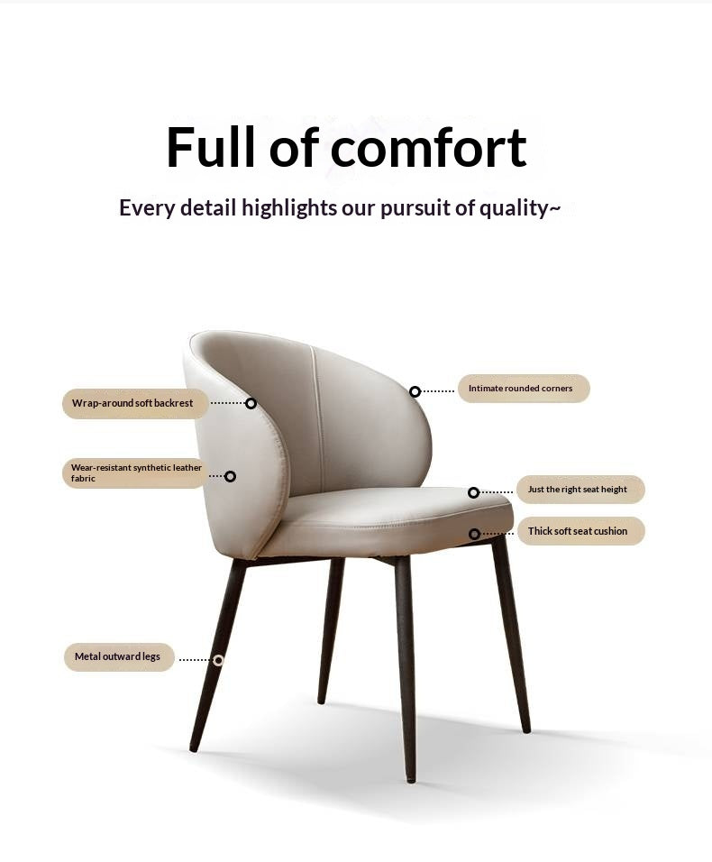 Soft Gray Leisure Dining Chair