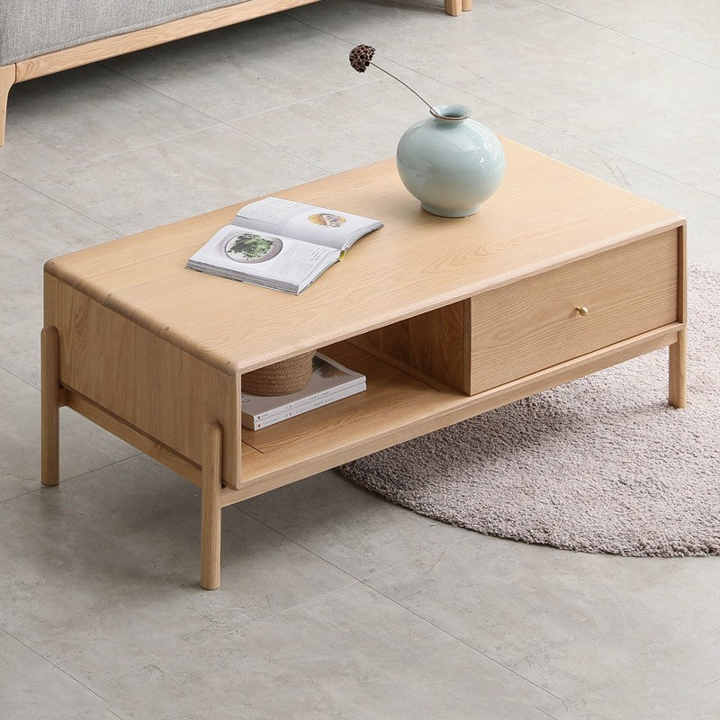 Ash solid wood Nordic style modern coffee table