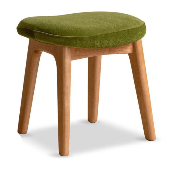 Oak, Cherry Solid Wood Makeup Soft Stool