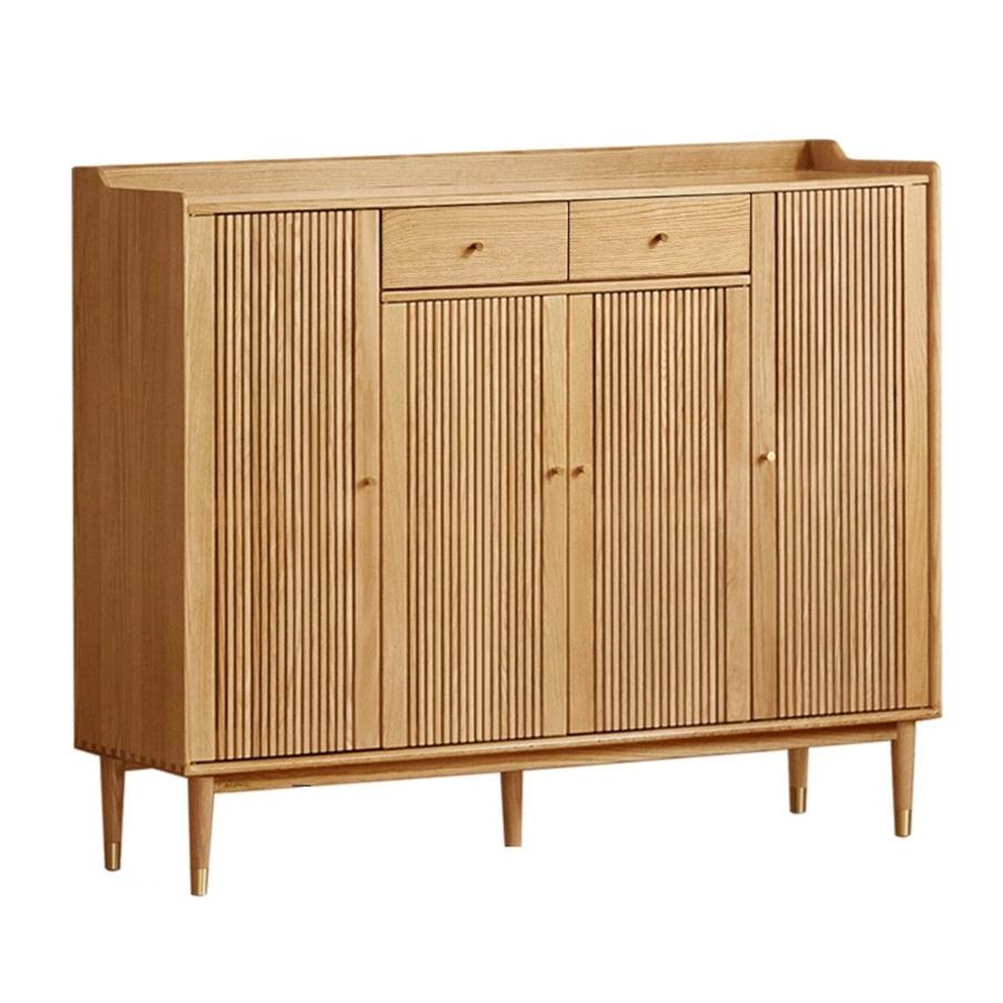 Oak Solid Wood Modern Nordic Storage Shoe Cabinet