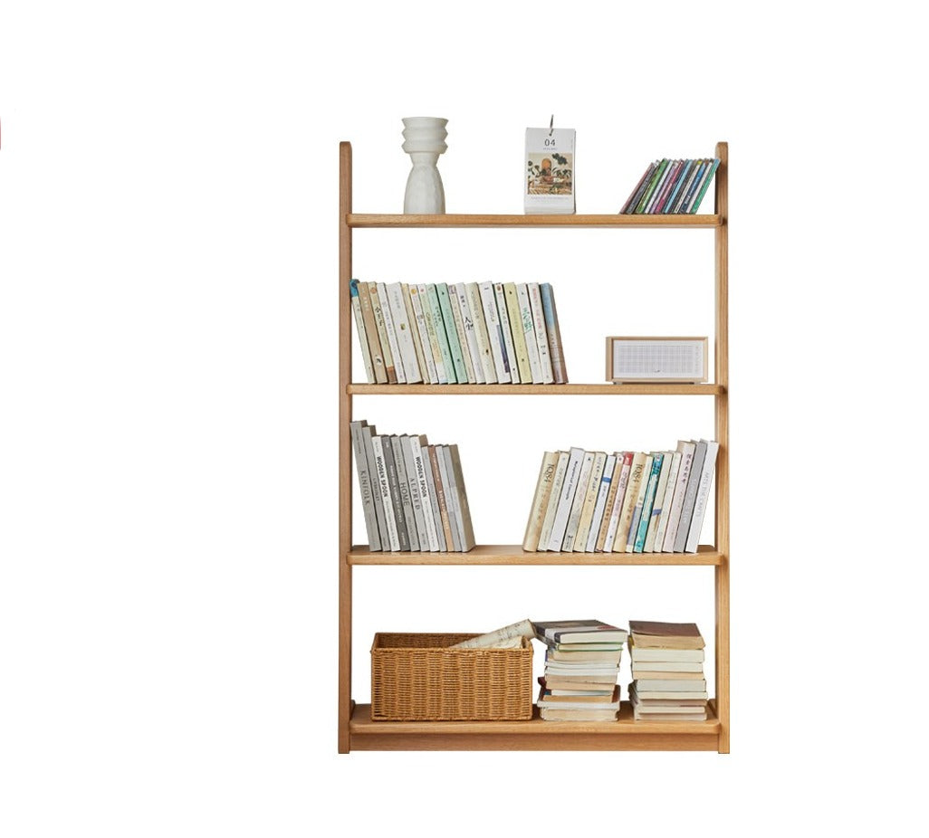 Oak solid wood bookshelf racks"