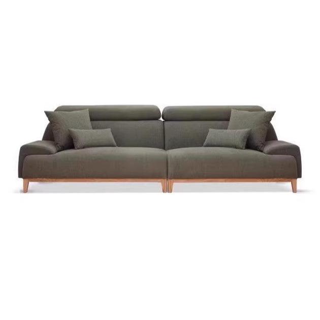 Fabric Combination High Back Sofa