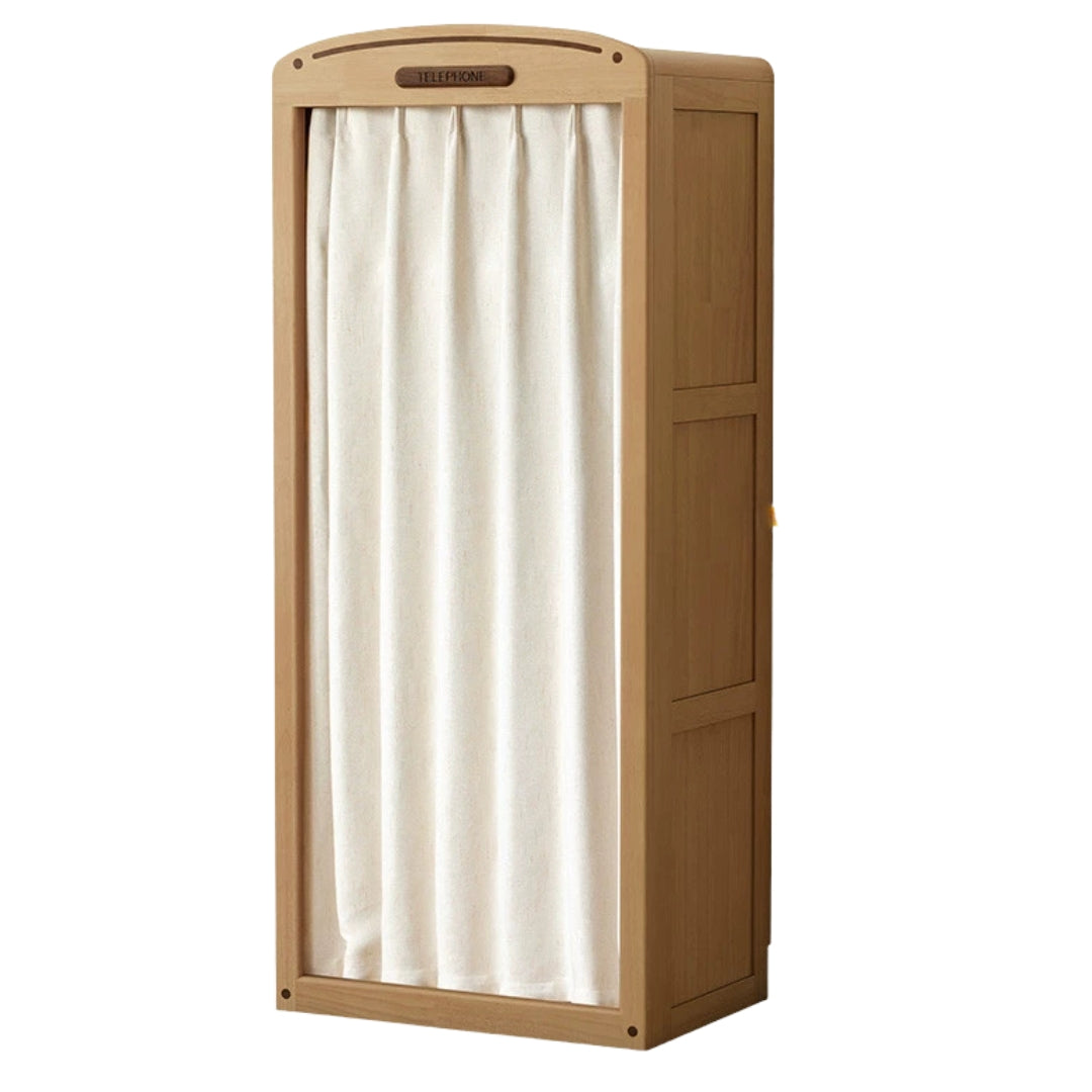 Oak Solid Wood, Solid Rubberwood Kids's Simple Wardrobe